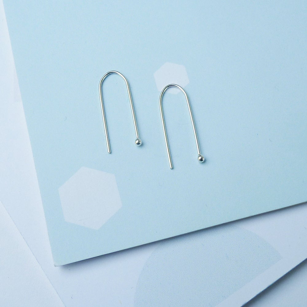 Arc Earrings | Threaded Wire Minimal Earrings - Lifestory - Custom Made