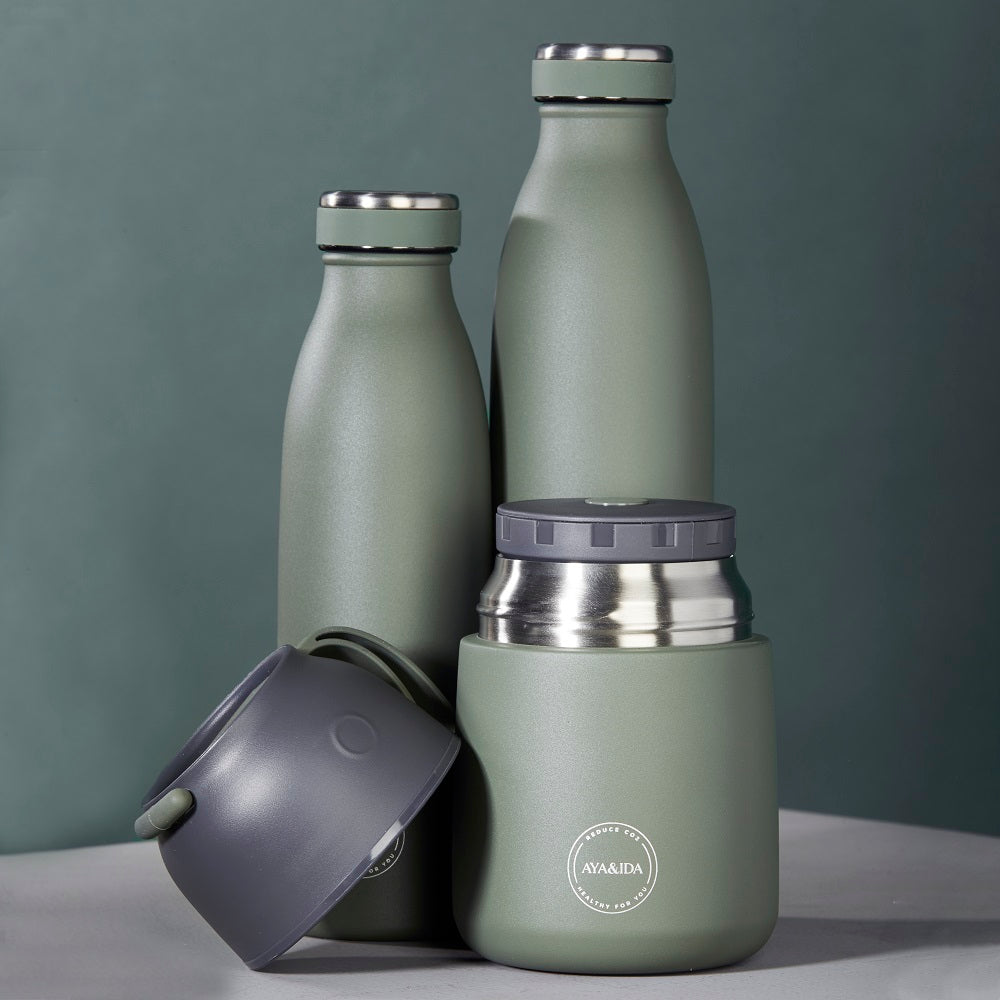 Aya & Ida Reusable bottle | 350ml | Hot or Cold | Mint Green | Sold at Lifestory