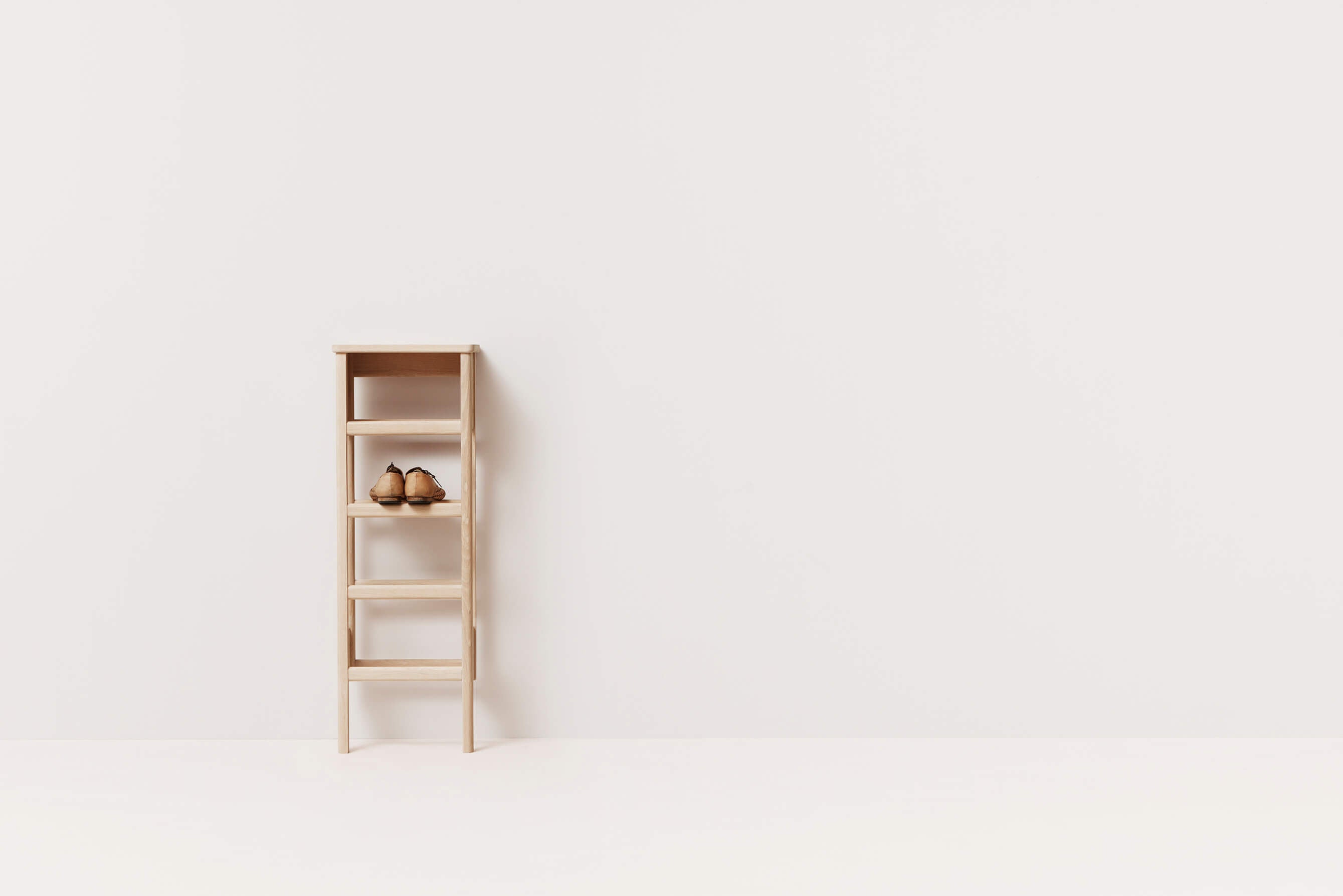 A Line Shoe Rack | White Oak | by Form & Refine - Lifestory - Form & Refine