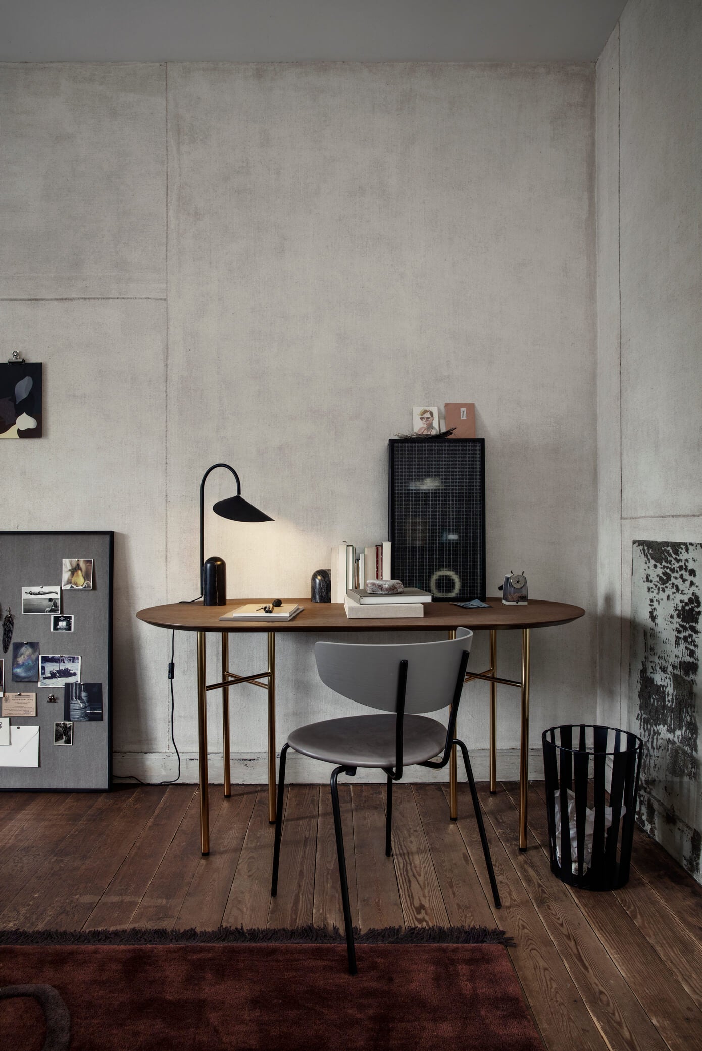 Arum Table Lamp | Black/Black Marble | by ferm Living - Lifestory - ferm LIVING