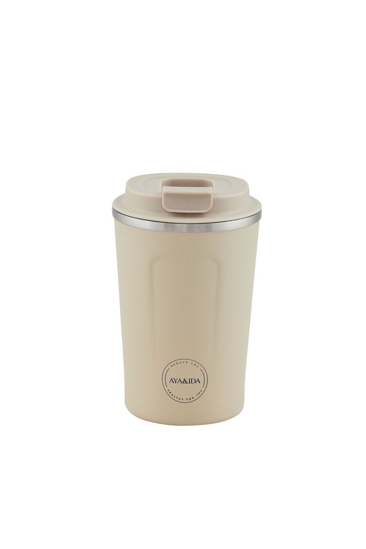 CUP2GO | 380ml | Keeps Hot or Cold | Cream Beige | by Aya&Ida - Lifestory - Ayaida