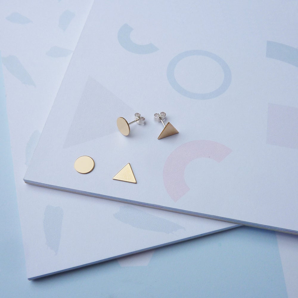 Balance Studs | Brass Mismatched Shapes | by Custom Made - Lifestory - Custom Made