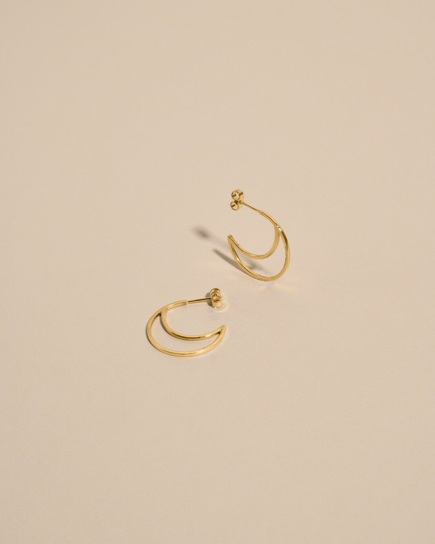 Luna Crescent Earrings in Gold | Medium Size - Lifestory - Behind Bracken