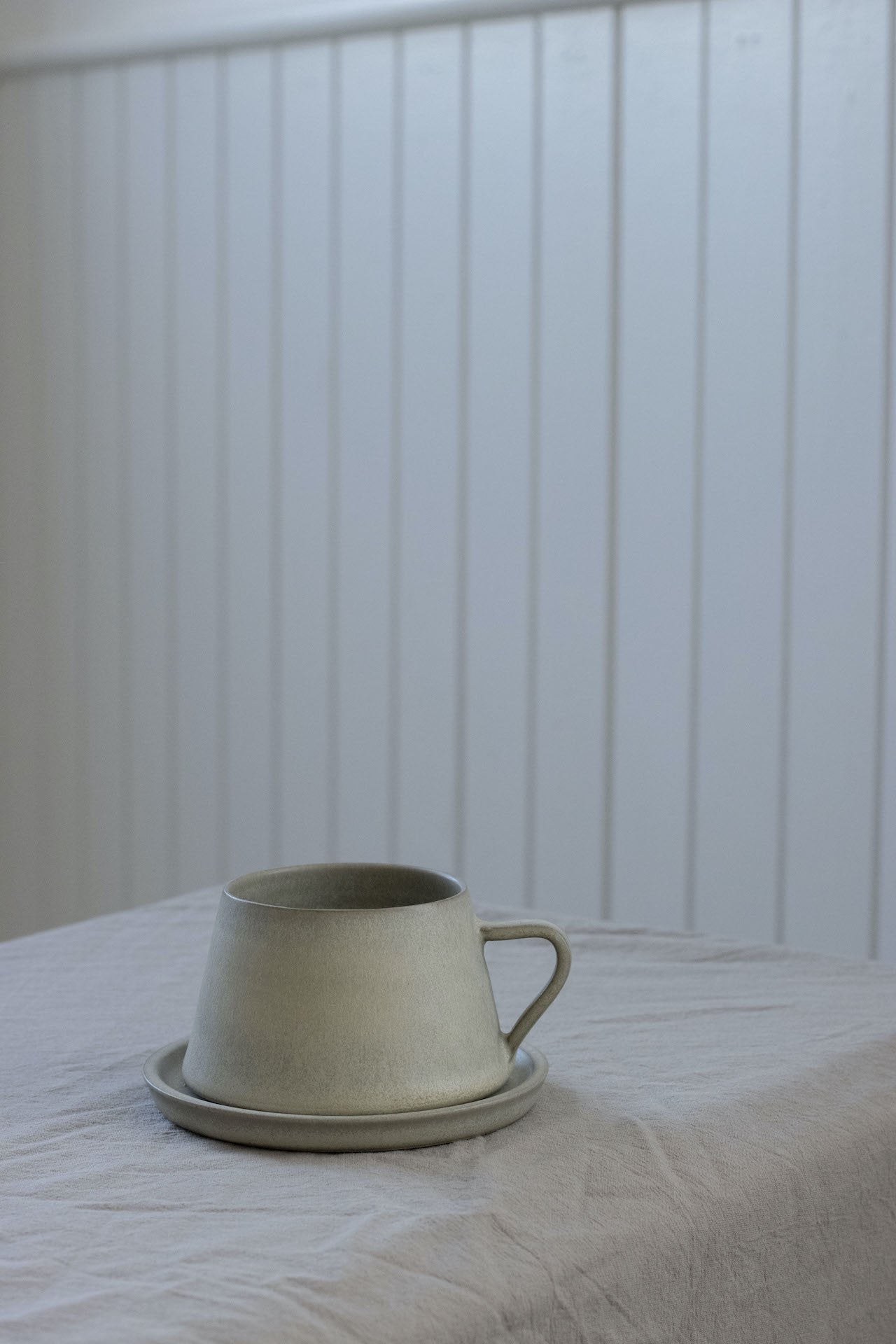 Tapered Cup & Saucer | Off-White | by Borja Moronta - Lifestory - Borja Moronta
