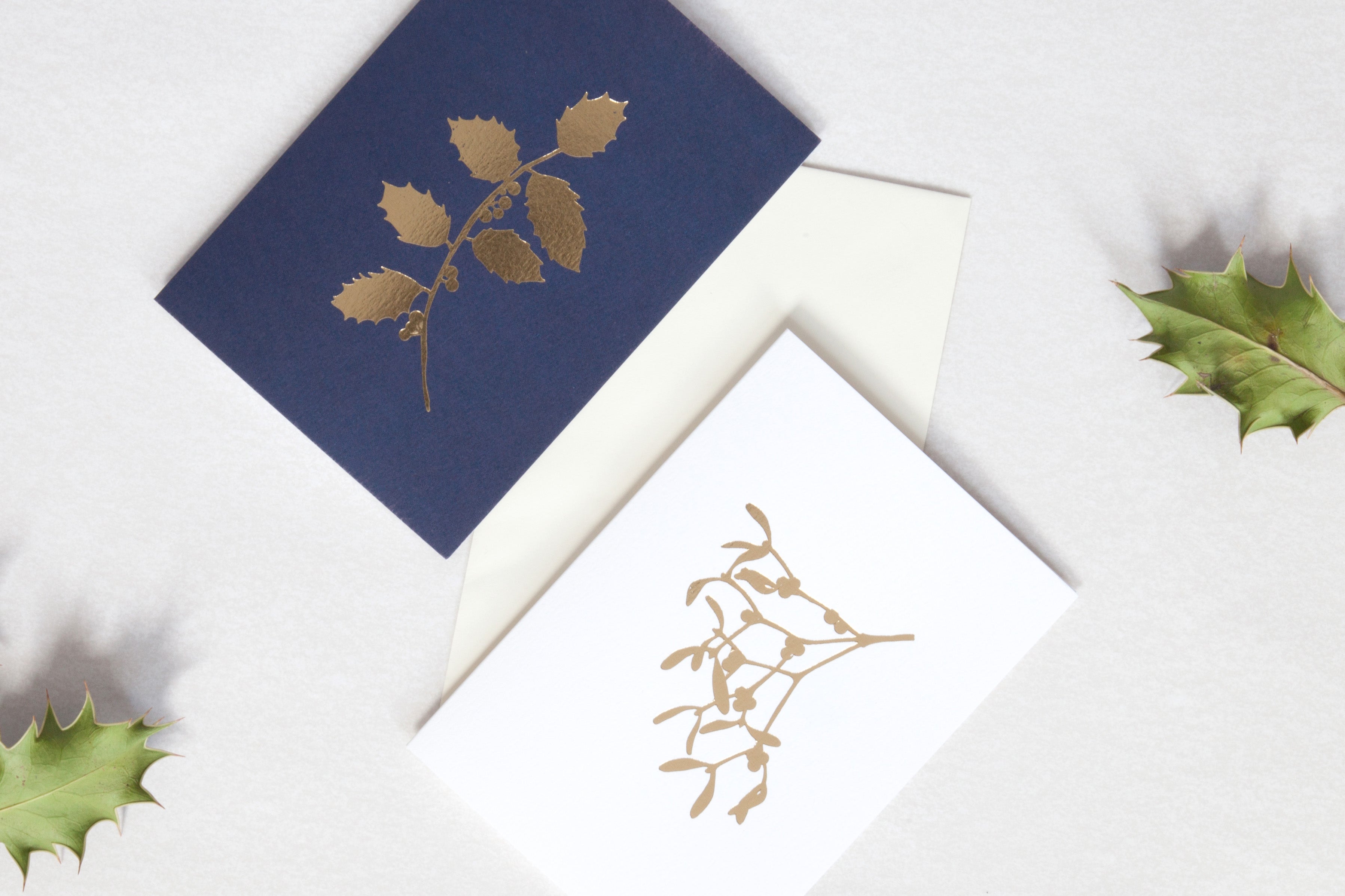 Mistletoe Card Brass on Ivory by ola - Lifestory - ola