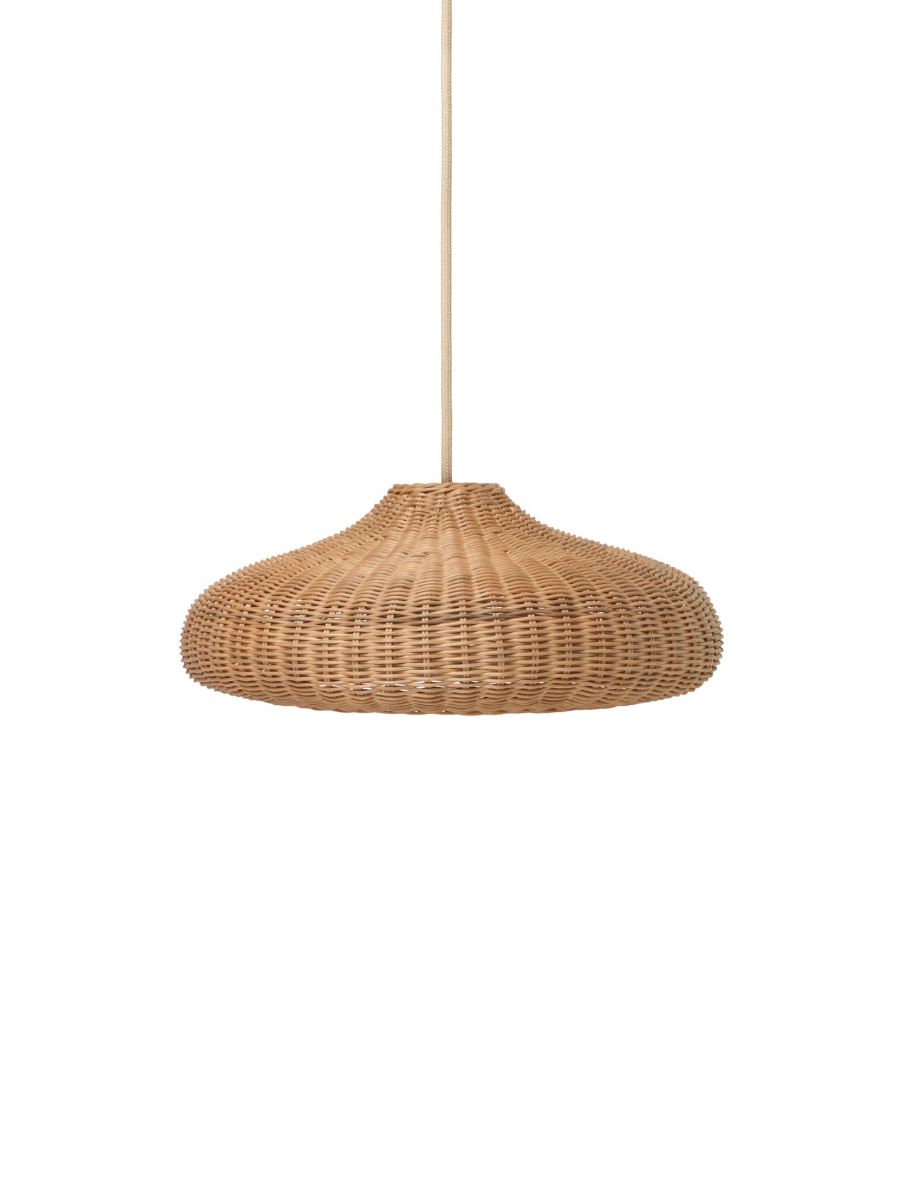 Braided Disc Lampshade | Natural Rattan | by ferm Living - Lifestory - ferm LIVING