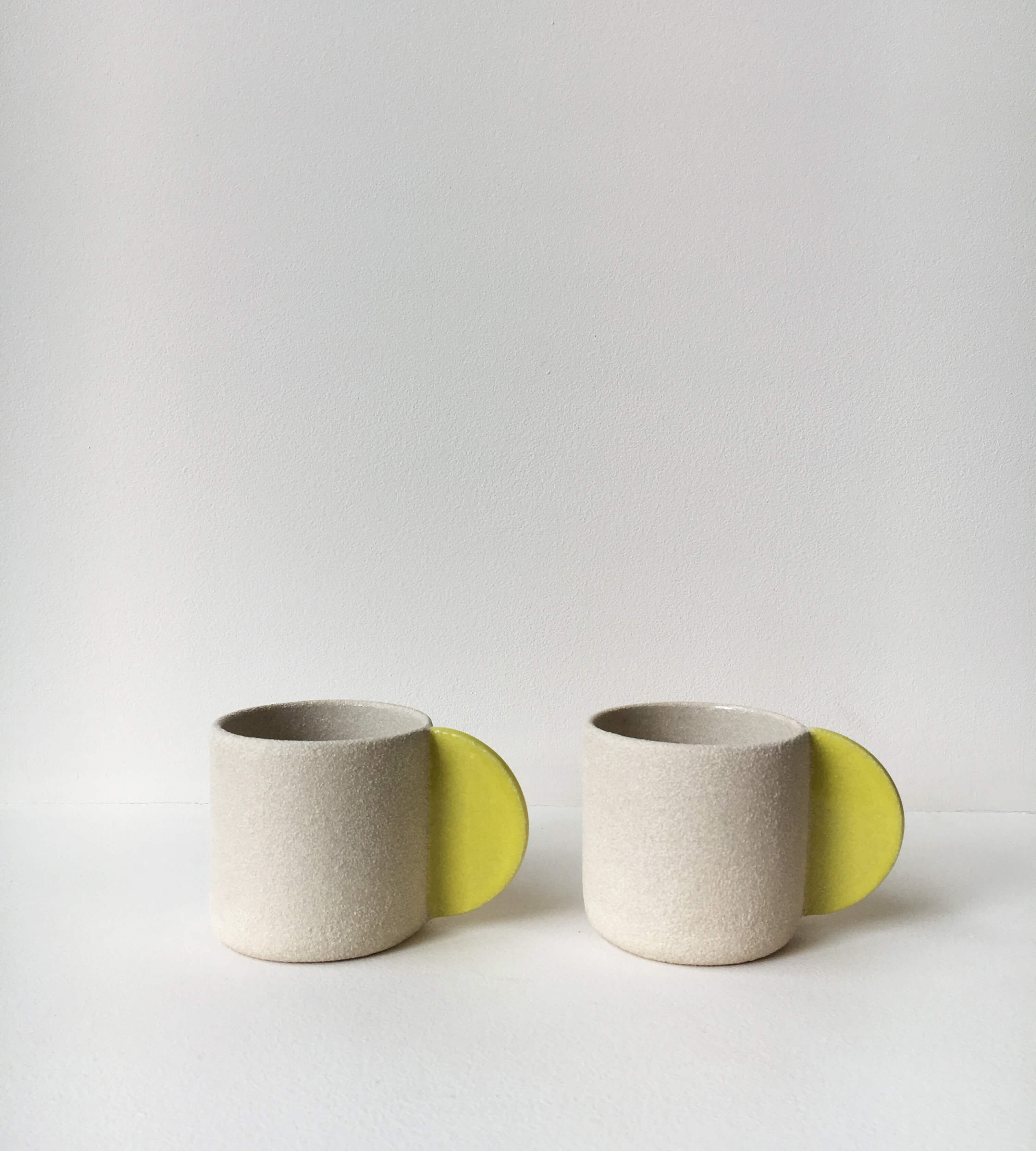 Bright Yellow Cup & Saucer | M - 180ml | Ceramic | by Brutes Ceramics - Lifestory - Brutes Ceramics