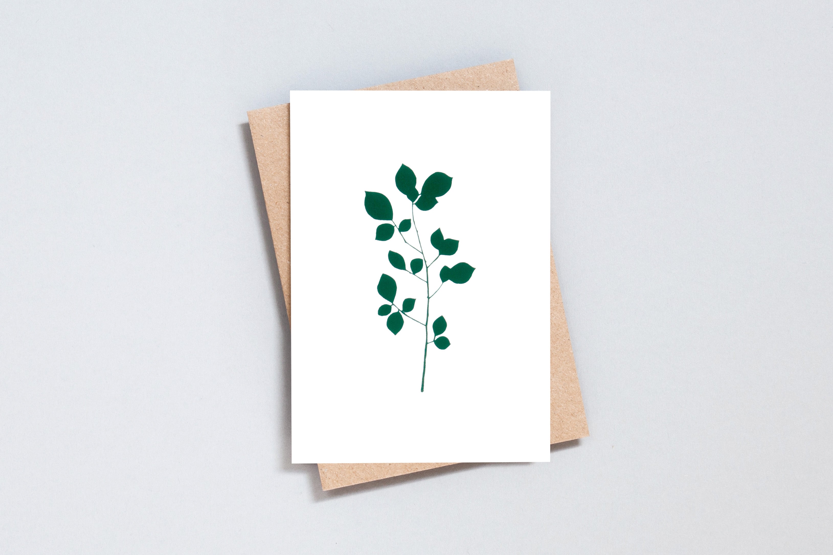 Cherry Print | Green on Ivory | Foil Blocked | by Ola - Lifestory - ola