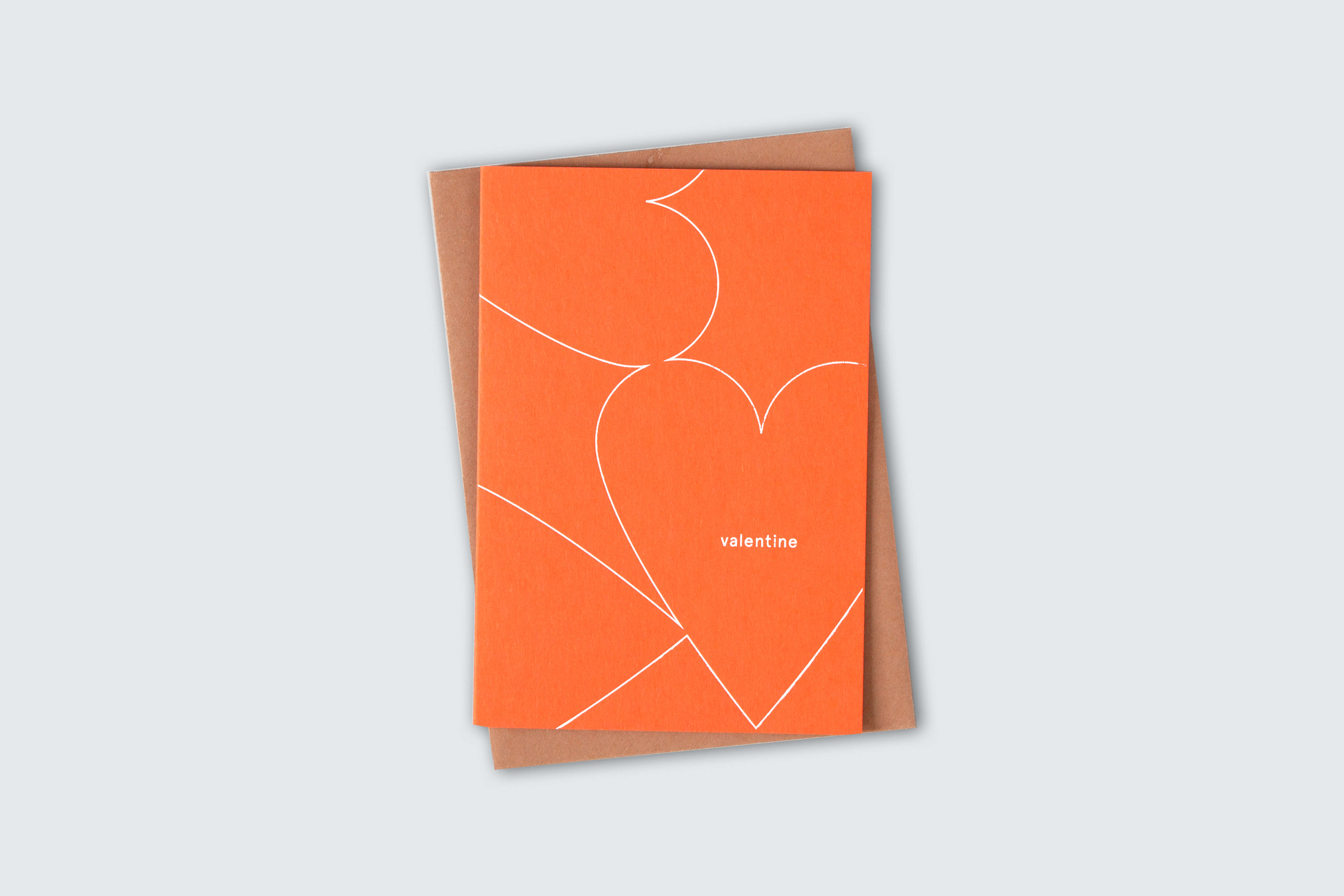 Valentine Card | White on Red | Foil Blocked | by Ola - Lifestory - ola