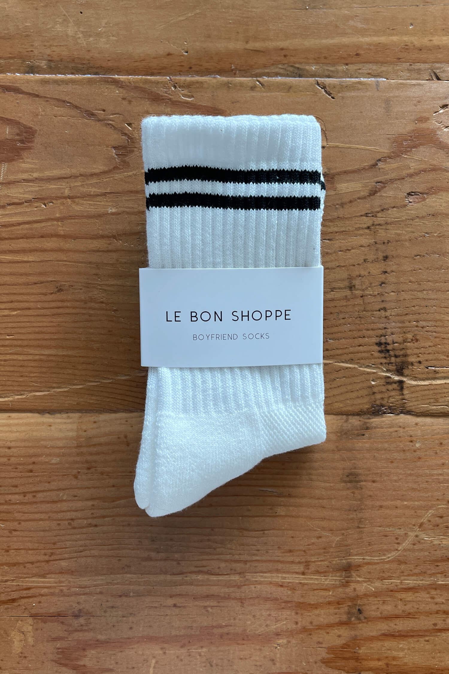 Boyfriend Socks | Classic White | by Le Bon Shoppe - Lifestory - Le Bon Shoppe