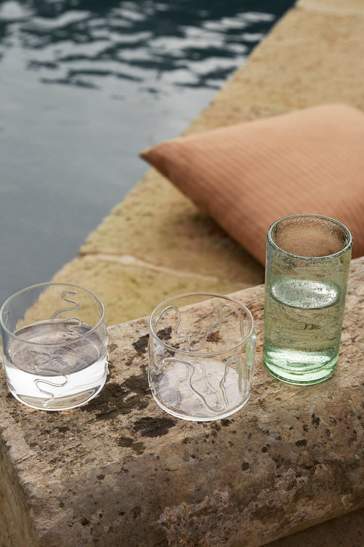 Doodle Glasses - Set of 2 | Low | Clear | by ferm Living - Lifestory - ferm LIVING