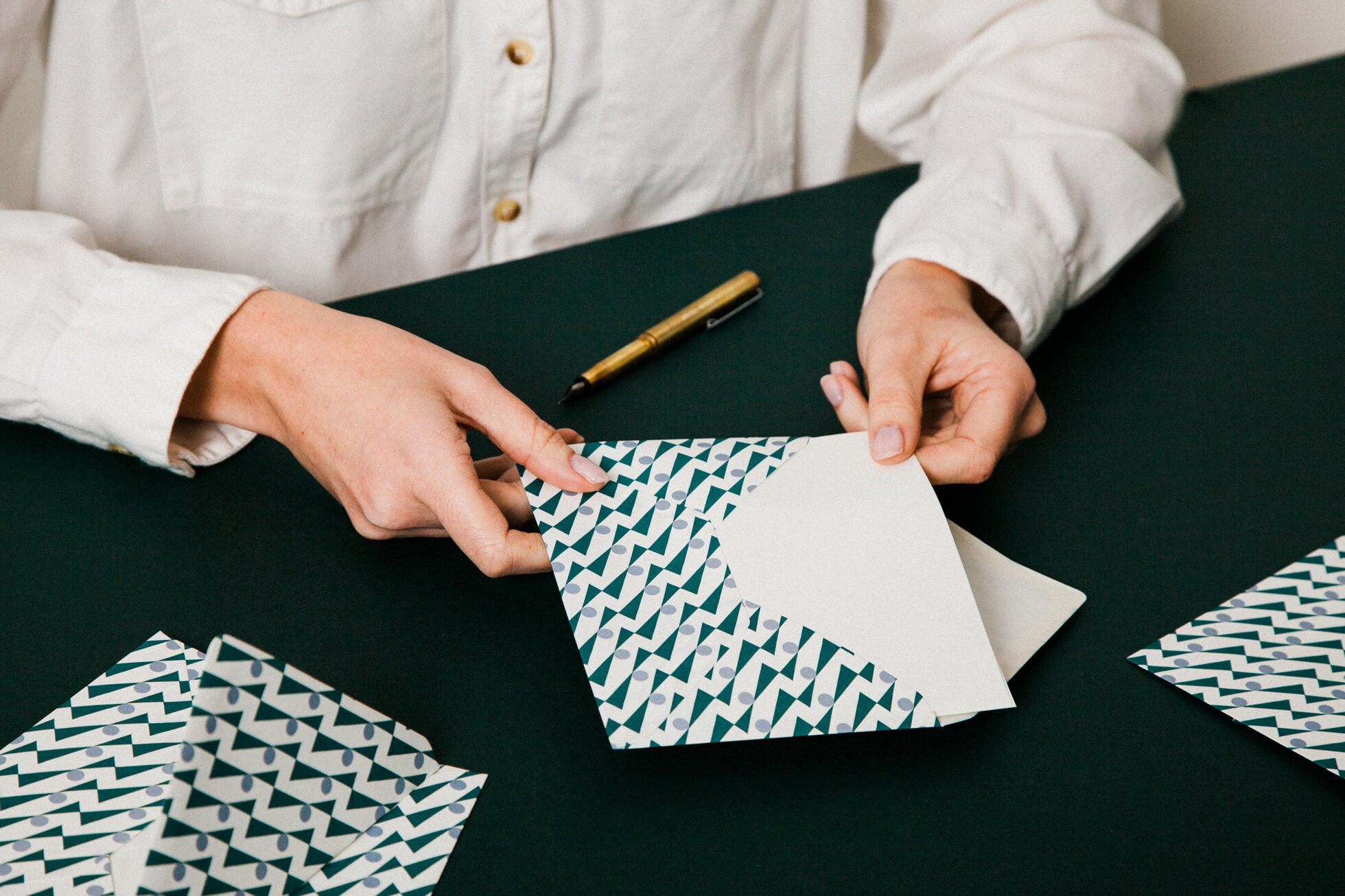 Patterned Envelopes - Set of 10 | Enid Print | Ultramarine & Lilac | by Ola - Lifestory - ola