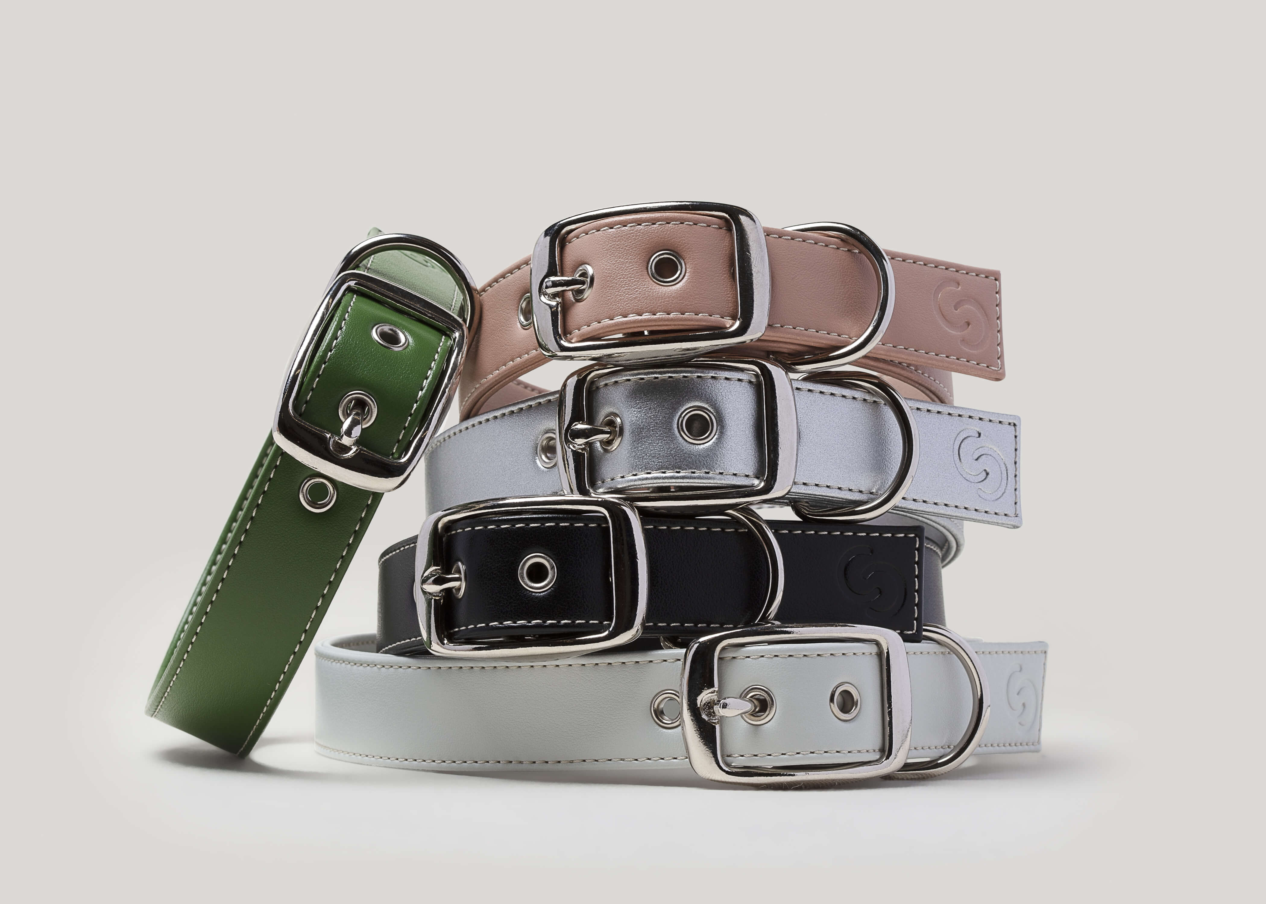 Dog Collar - Vegan Apple Leather | Green | 2 Sizes | by Skylos Collective - Lifestory - Skylos Collective