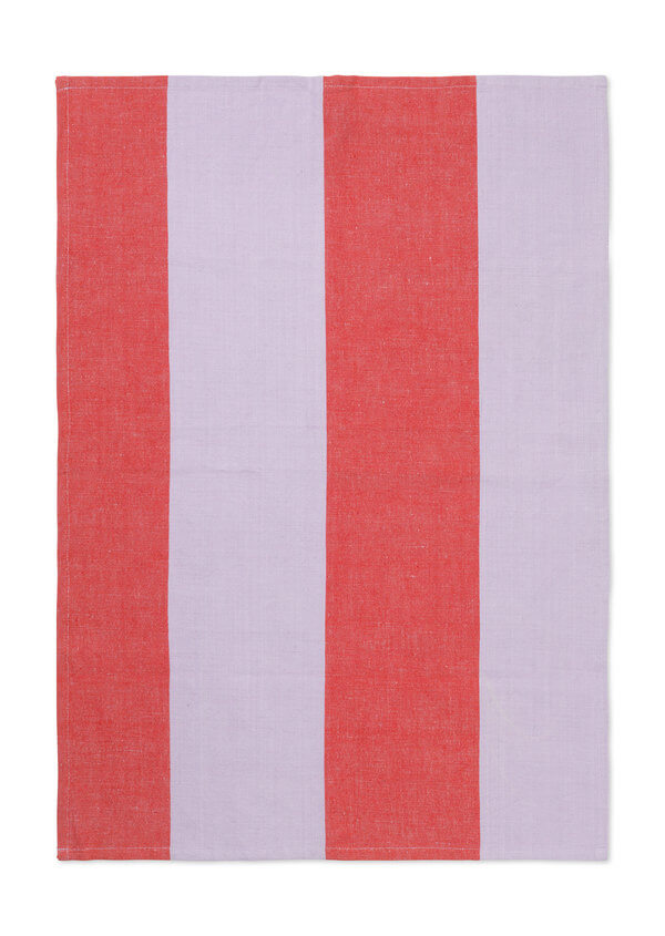 Hale Tea Towel | Red & Lilac | Linen Cotton | by ferm Living - Lifestory - ferm Living