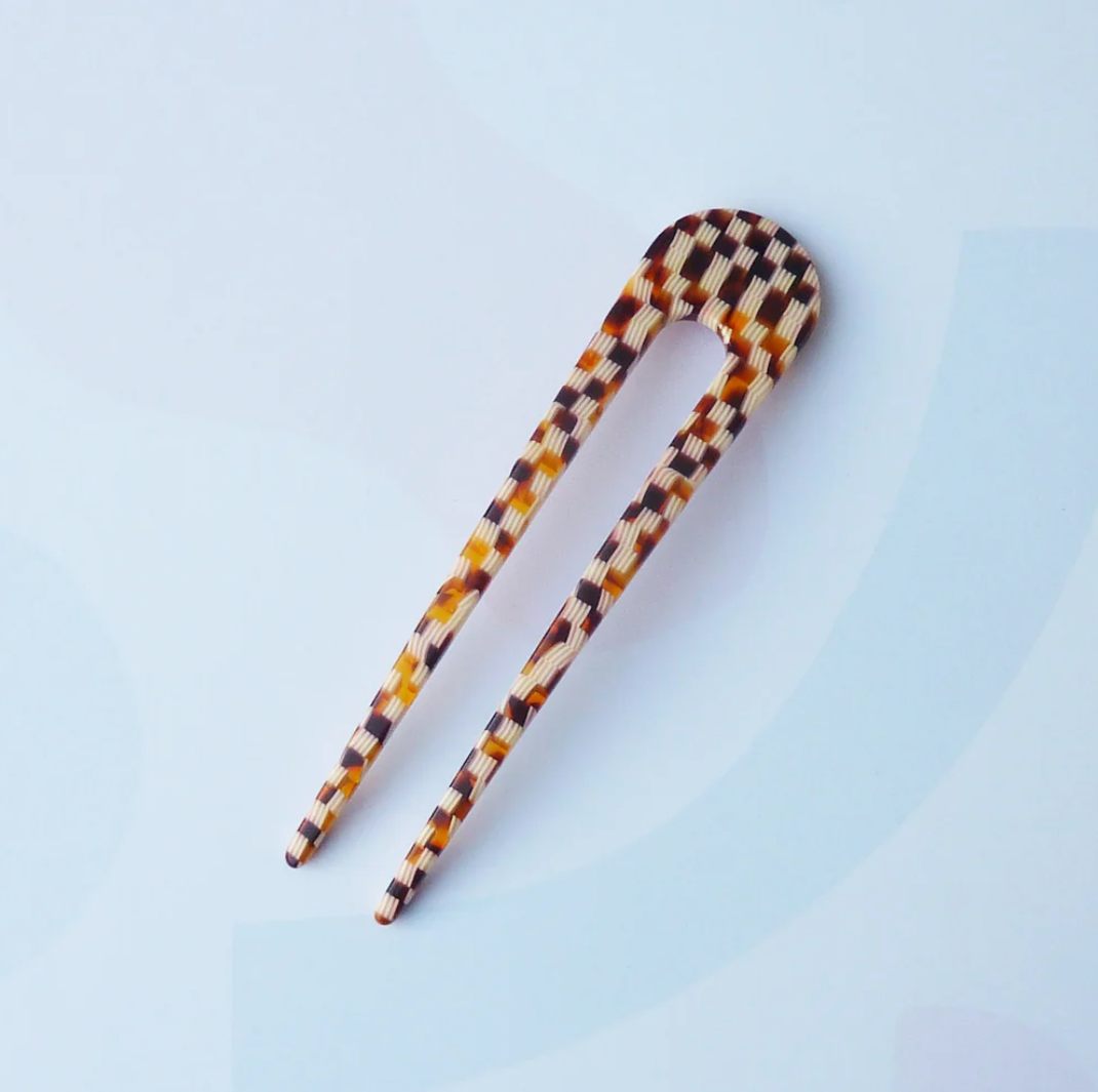 Hair Pin | Honey Checker | by Custom Made UK - Lifestory - Custom Made