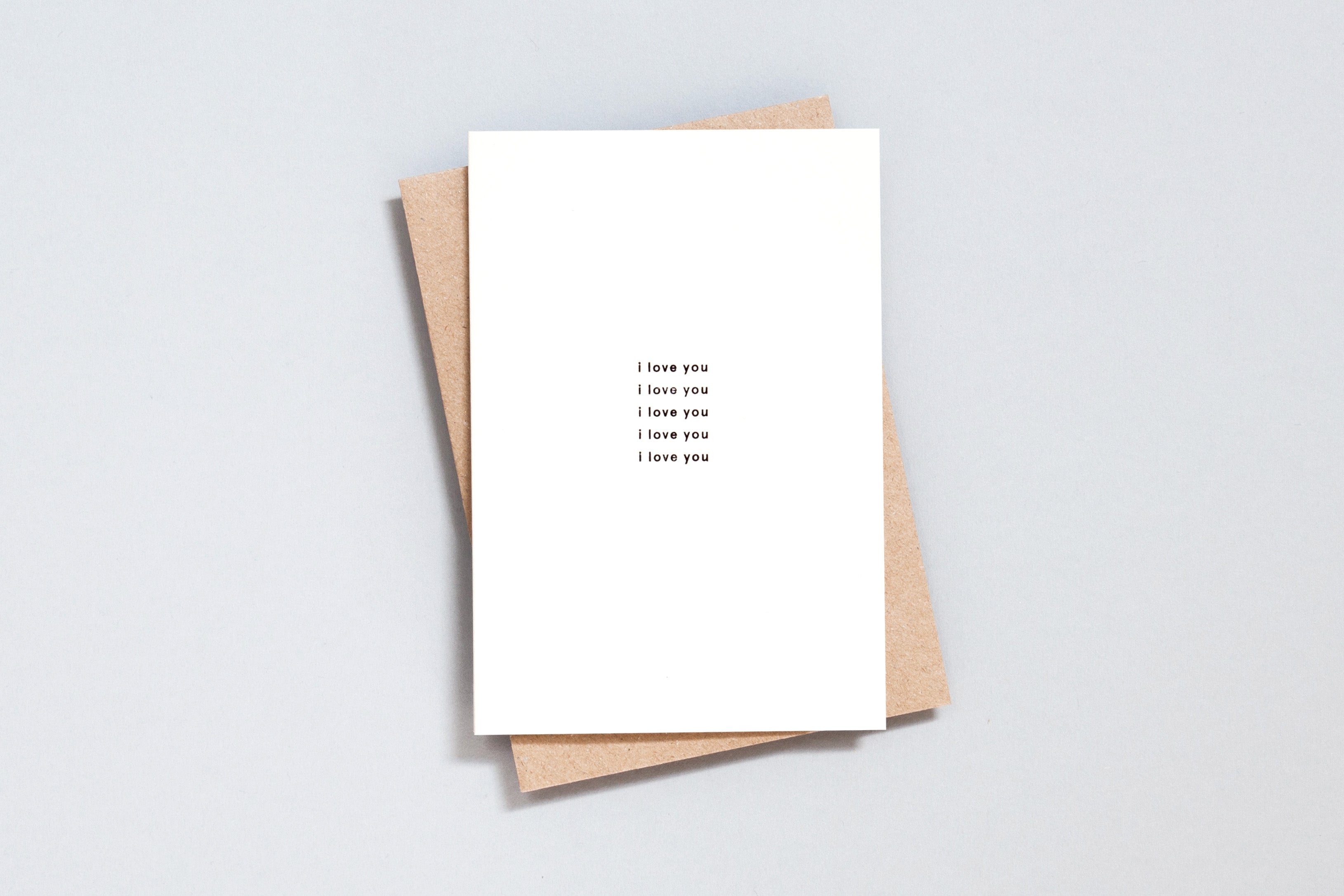 I Love You Card | Black on Natural | Foil Blocked | by Ola - Lifestory - ola