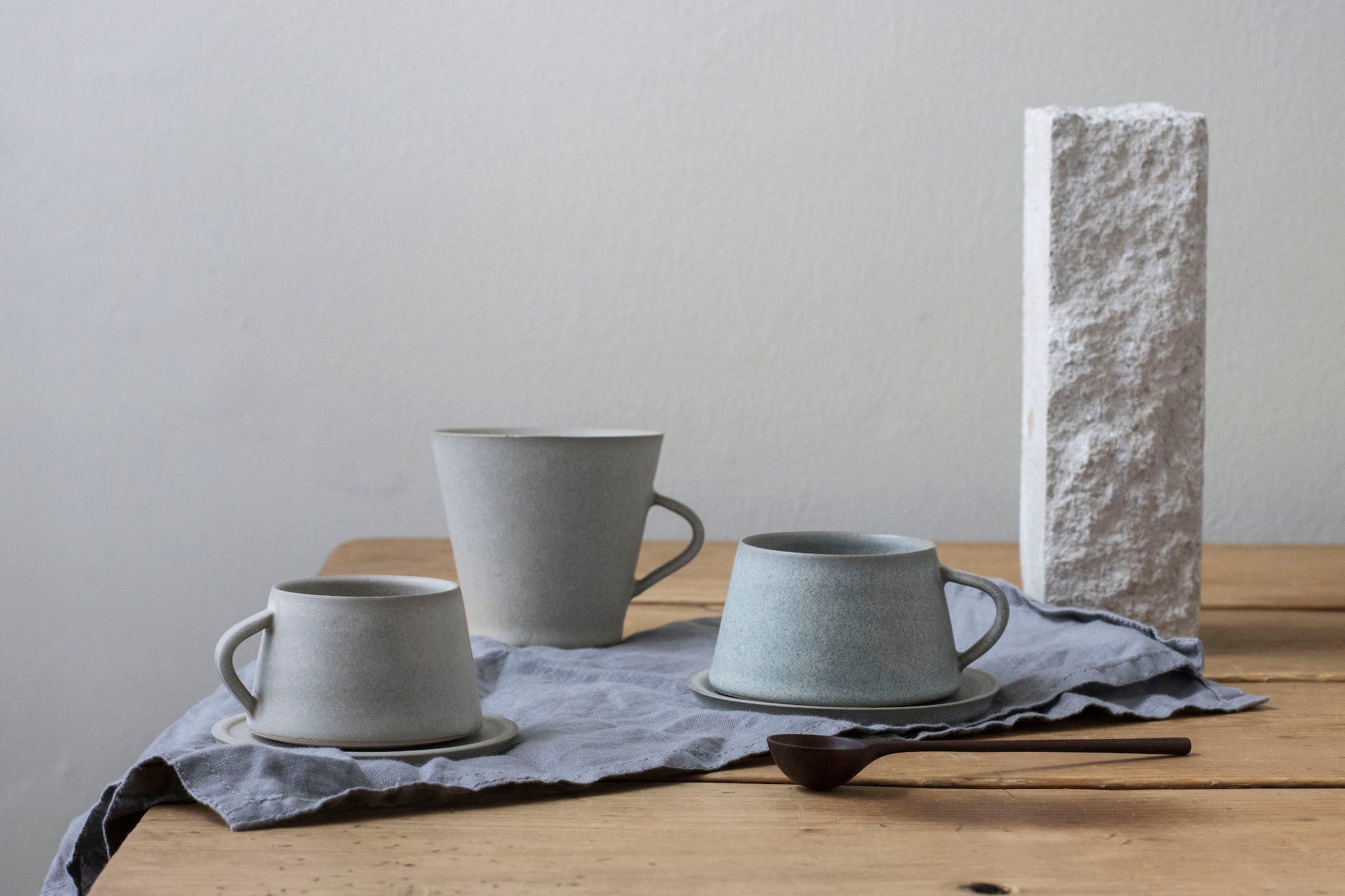 Tapered Cup & Saucer | Off-White | Borja Moronta - Lifestory - Borja Moronta
