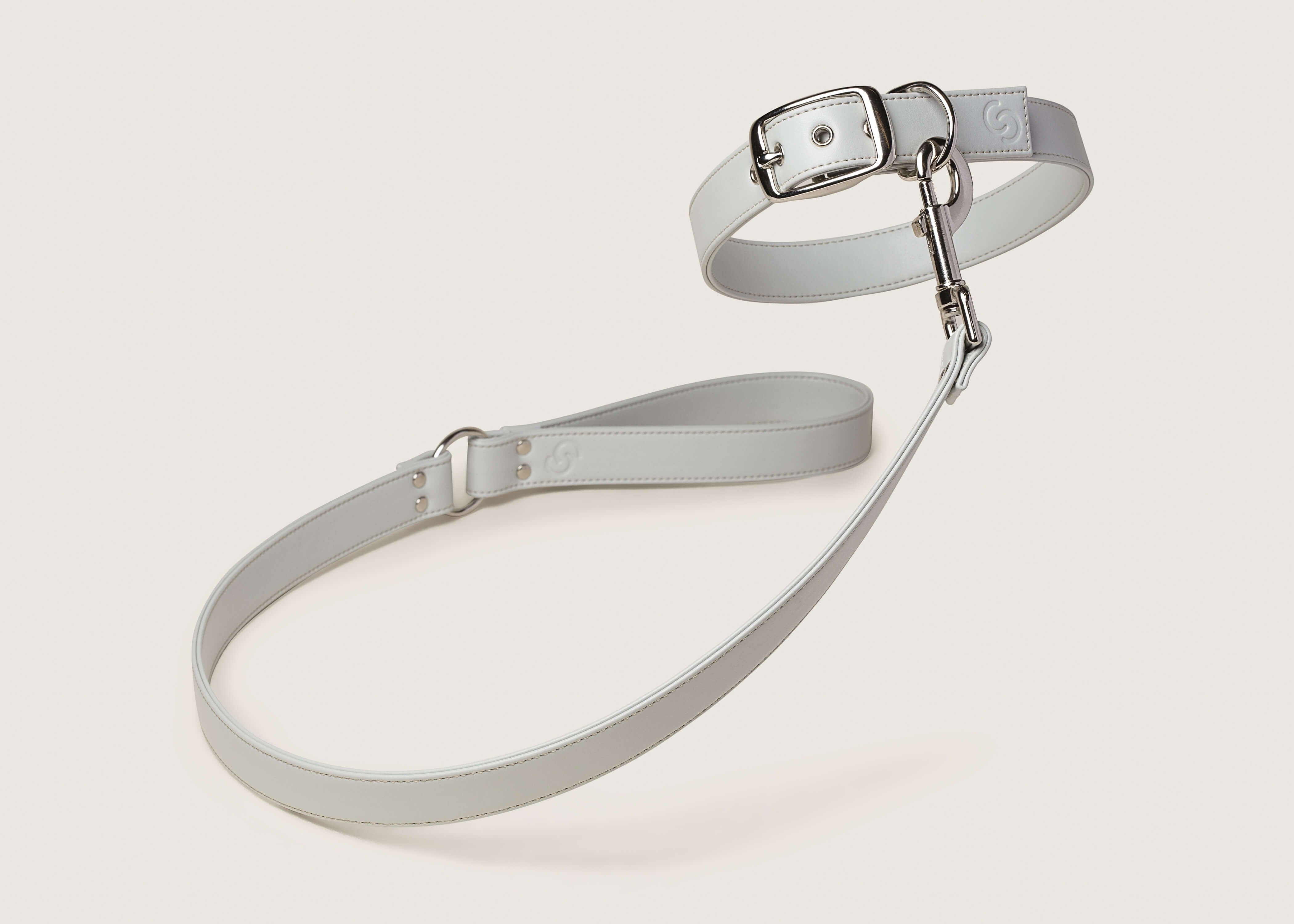 Dog Lead - Vegan Apple Leather | Ice Blue | by Skylos Collective - Lifestory - Skylos Collective