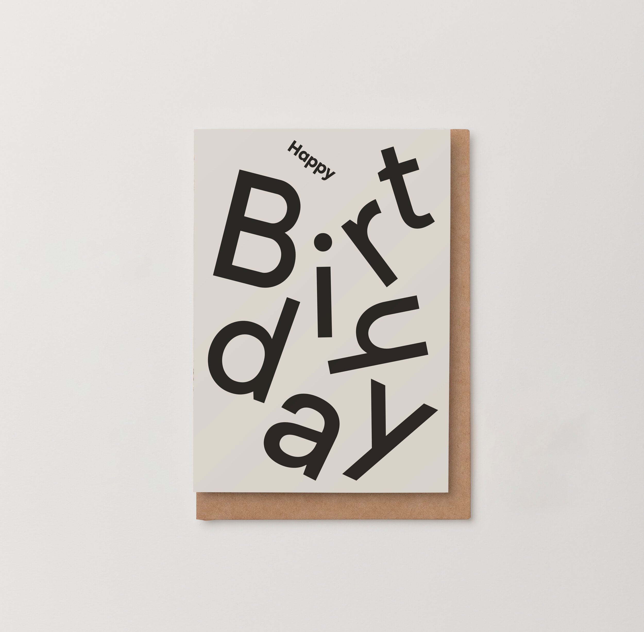 Happy Birthday Card | Black on Natural | by Kinshipped - Lifestory - Kinshipped