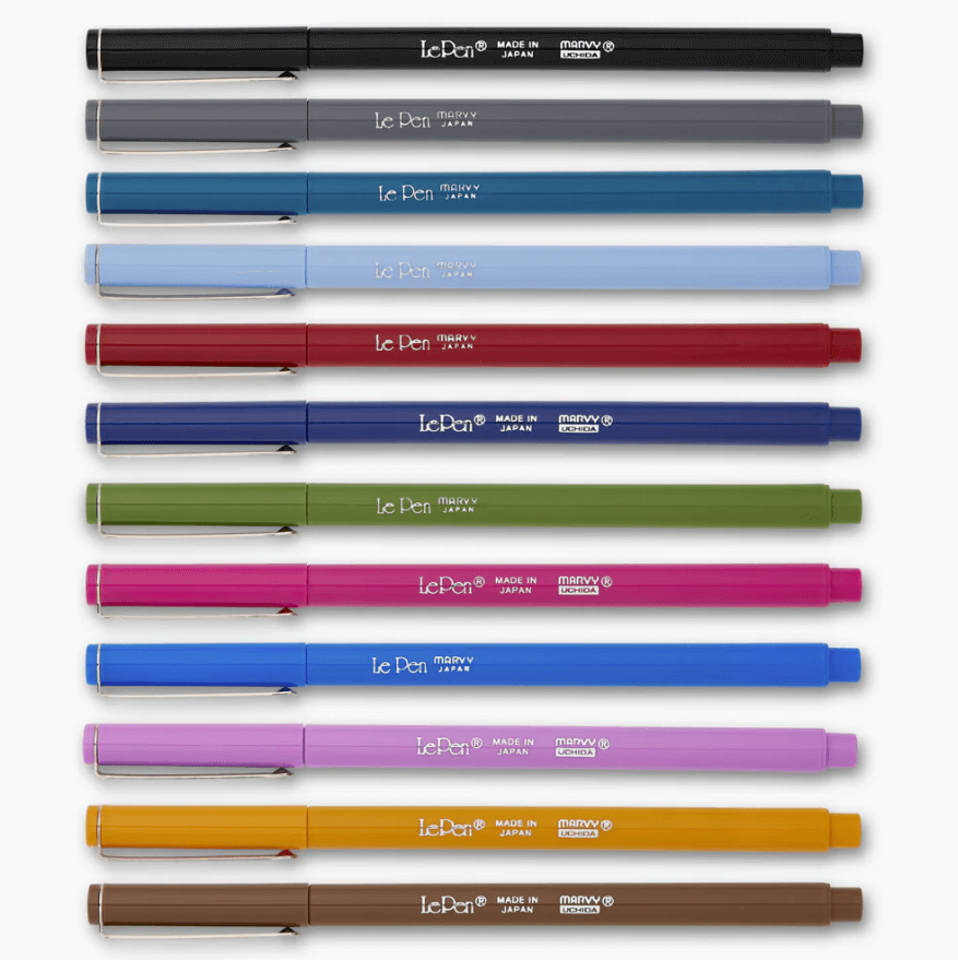 Le Pen Felt Pens | Superfine Nib | Various Colours | by Notem Studio - Lifestory - Notem Studio