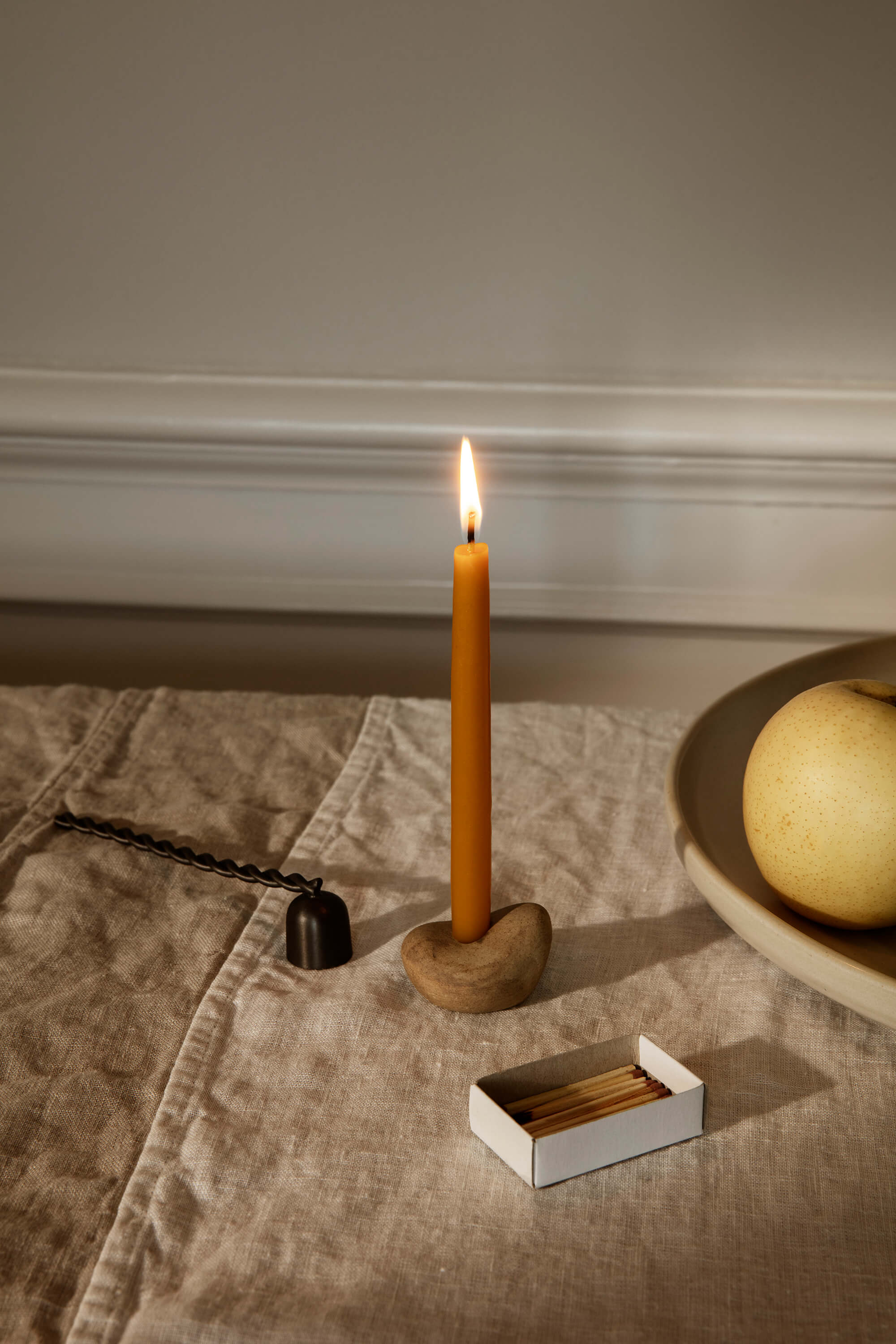 PRE-ORDER * Libre - Candle Holder Gift Set |  Ceramic & Brass | by ferm Living - Lifestory - ferm LIVING
