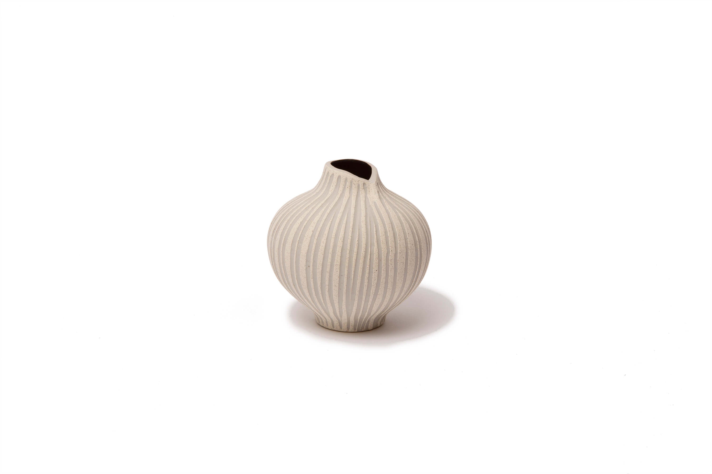 Line Vase | Large | Sand White Stone Stripe | by Lindform - Lifestory - Lindform