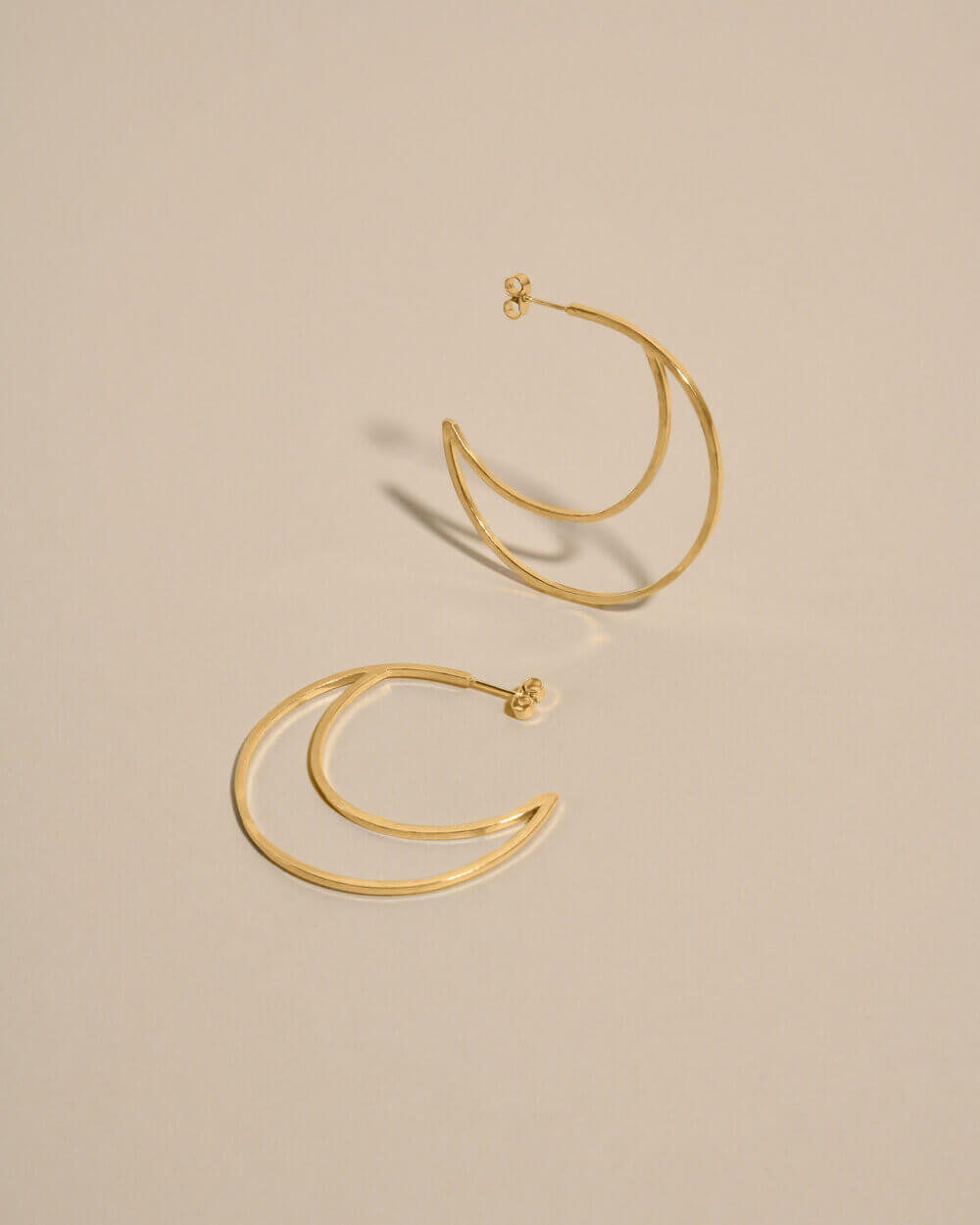 Large Luna Crescent Earrings | Fairmined Gold | by Behind Bracken - Lifestory - Behind Bracken