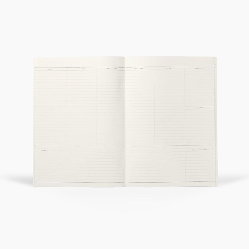 Weekly Planner Notebook MILO | Grey | by Notem Studio - Lifestory - Notem Studio