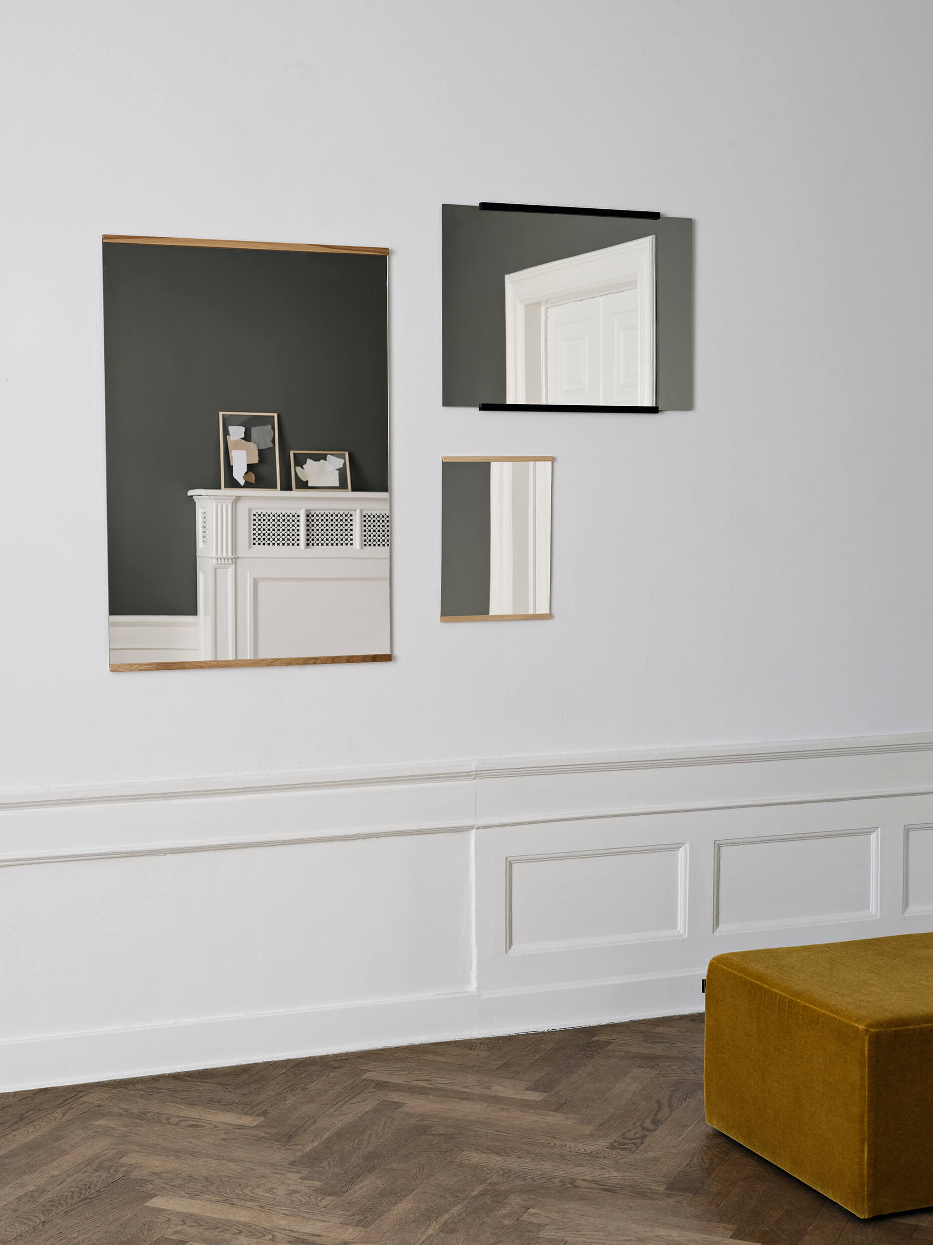 Rectangular Wall Mirror | Medium | Ash | Adjustable | by Moebe - Lifestory - Moebe