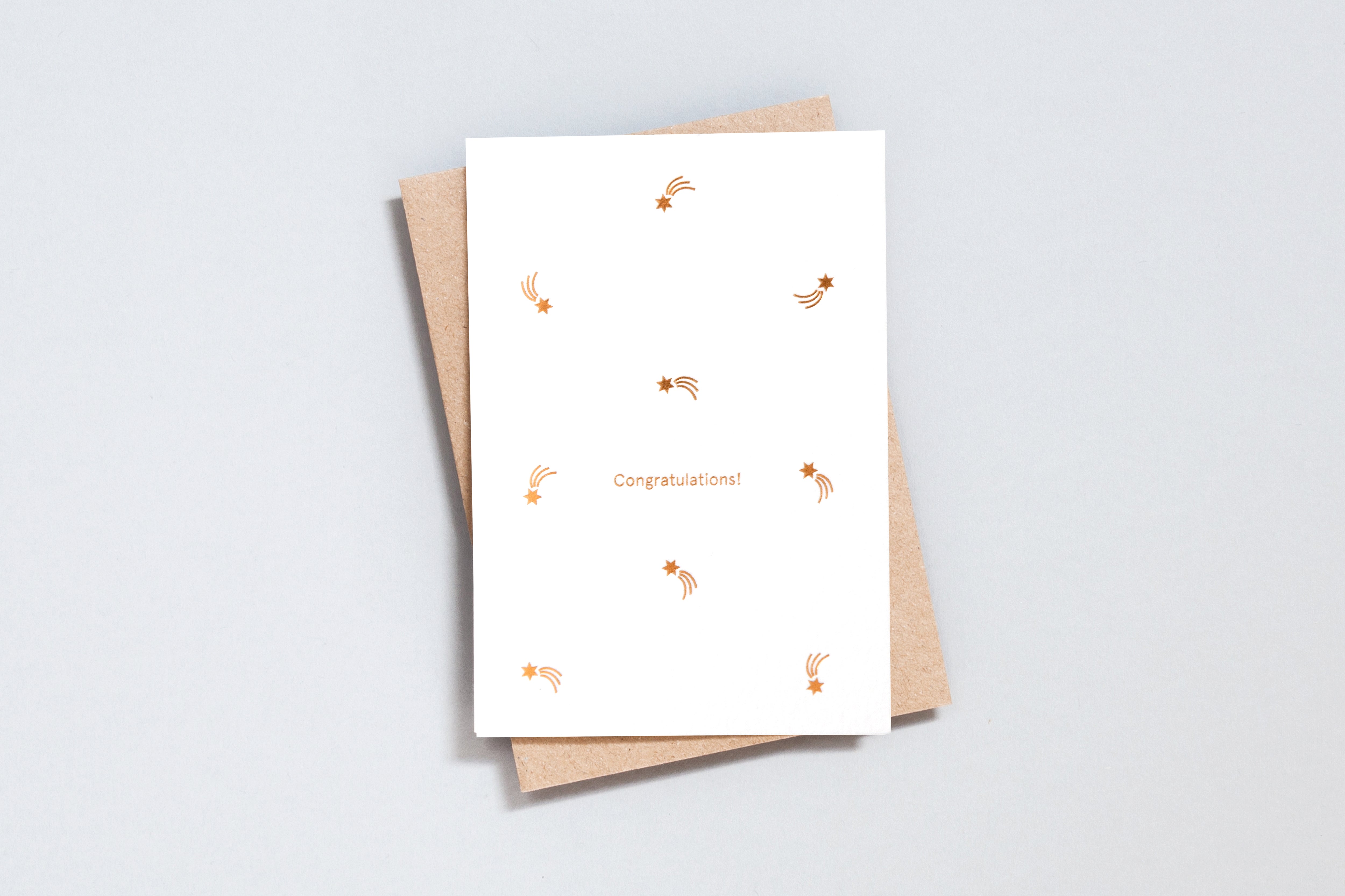 Congratulations Card | Copper on Cotton White | Foil Blocked | by Ola - Lifestory - ola