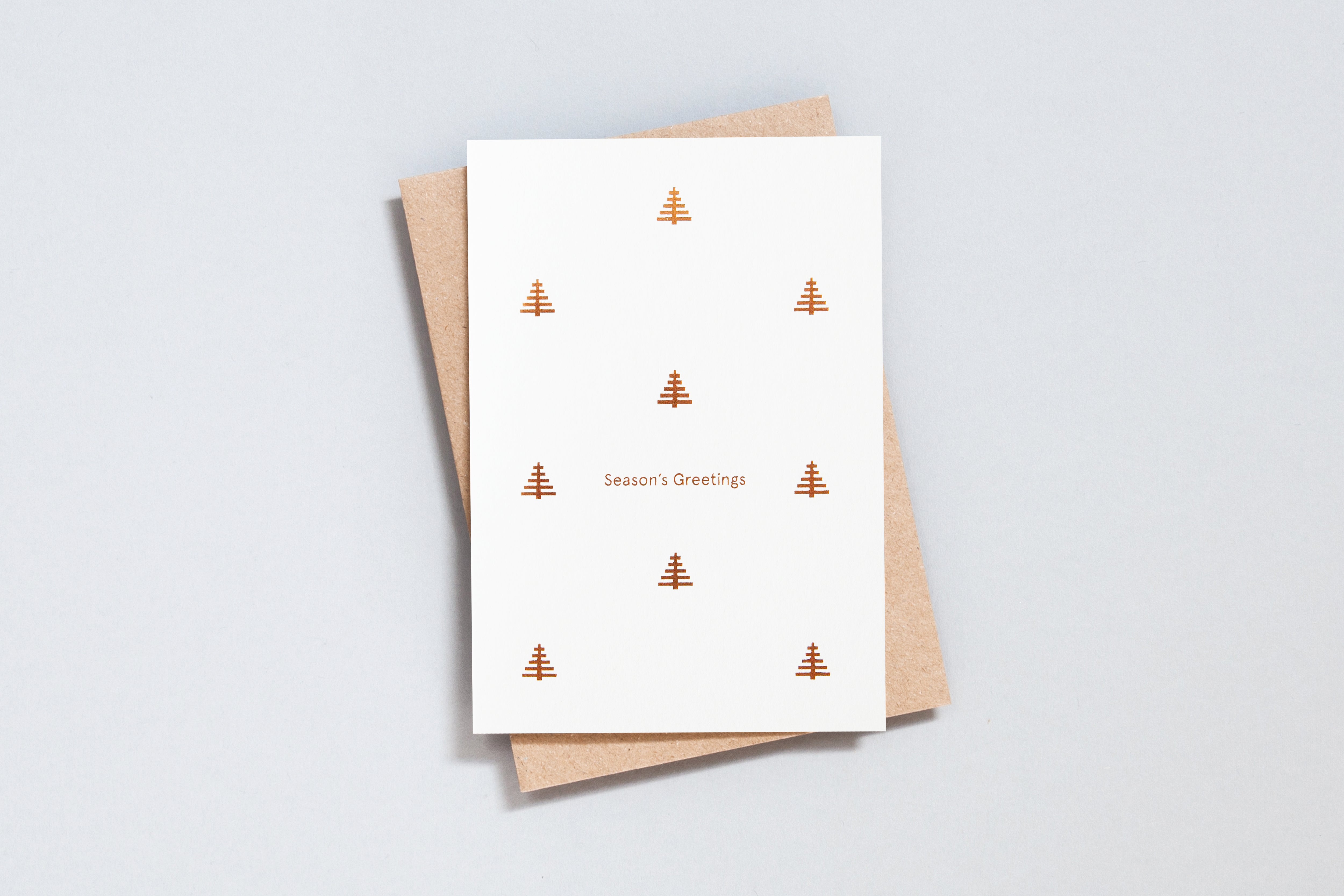 Christmas Card | Copper Tree, Season's Greetings | Recycled Paper - Lifestory - ola