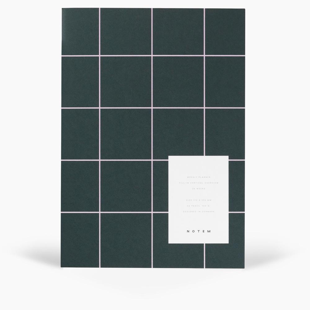Weekly Planner Notebook MILO - Dark Green - by Notem Studio - Lifestory