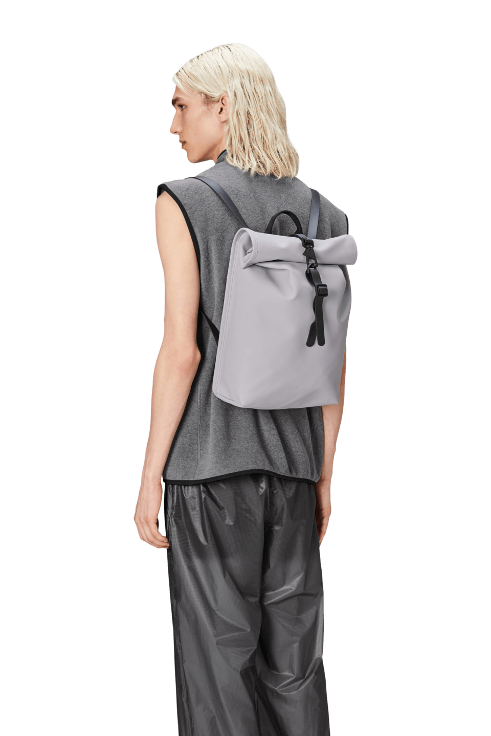 Rolltop Mini Rucksack | Flint | Waterproof | by Rains - Lifestory