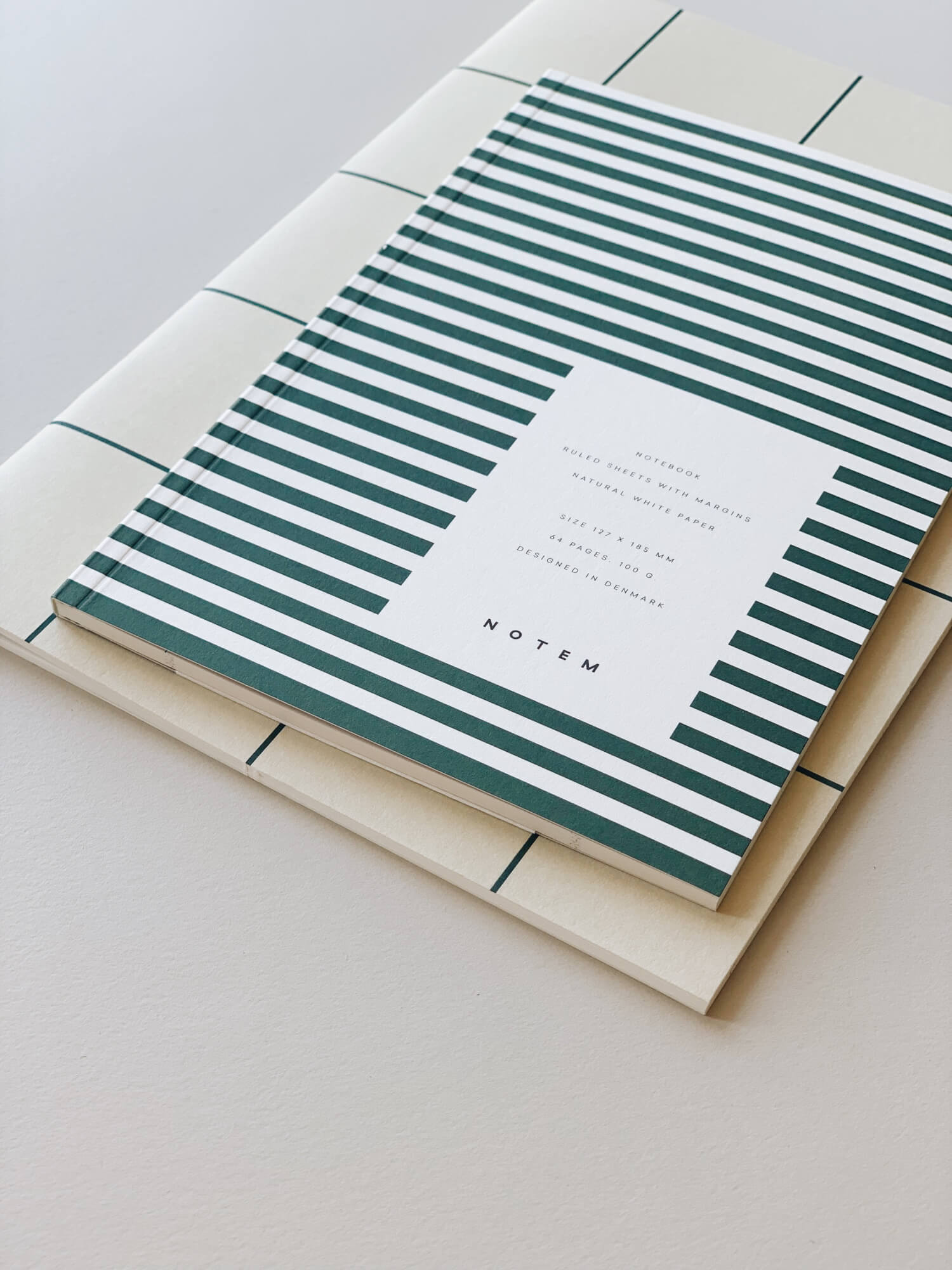 VITA | Small Notebook  | Dark Green Lines | Ruled | by Notem Studio - Lifestory - Notem Studio