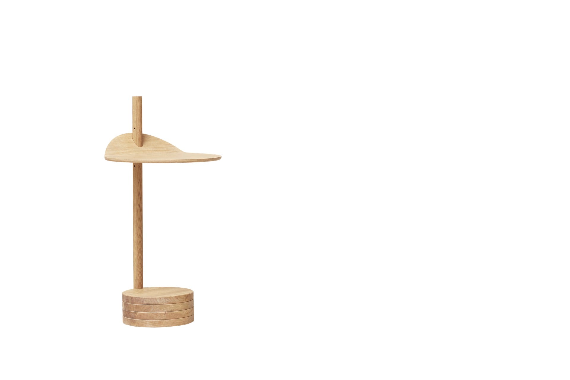Stilk Side Table | Adjustable Height | White Oak - Lifestory - Form & Refine