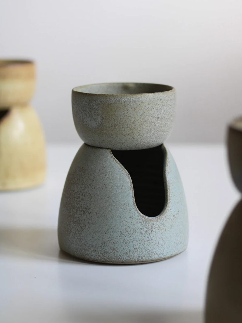 Oil Burner | Frost | Hand Thrown Stoneware | by Aku Ceramics - Lifestory - Aku Ceramics