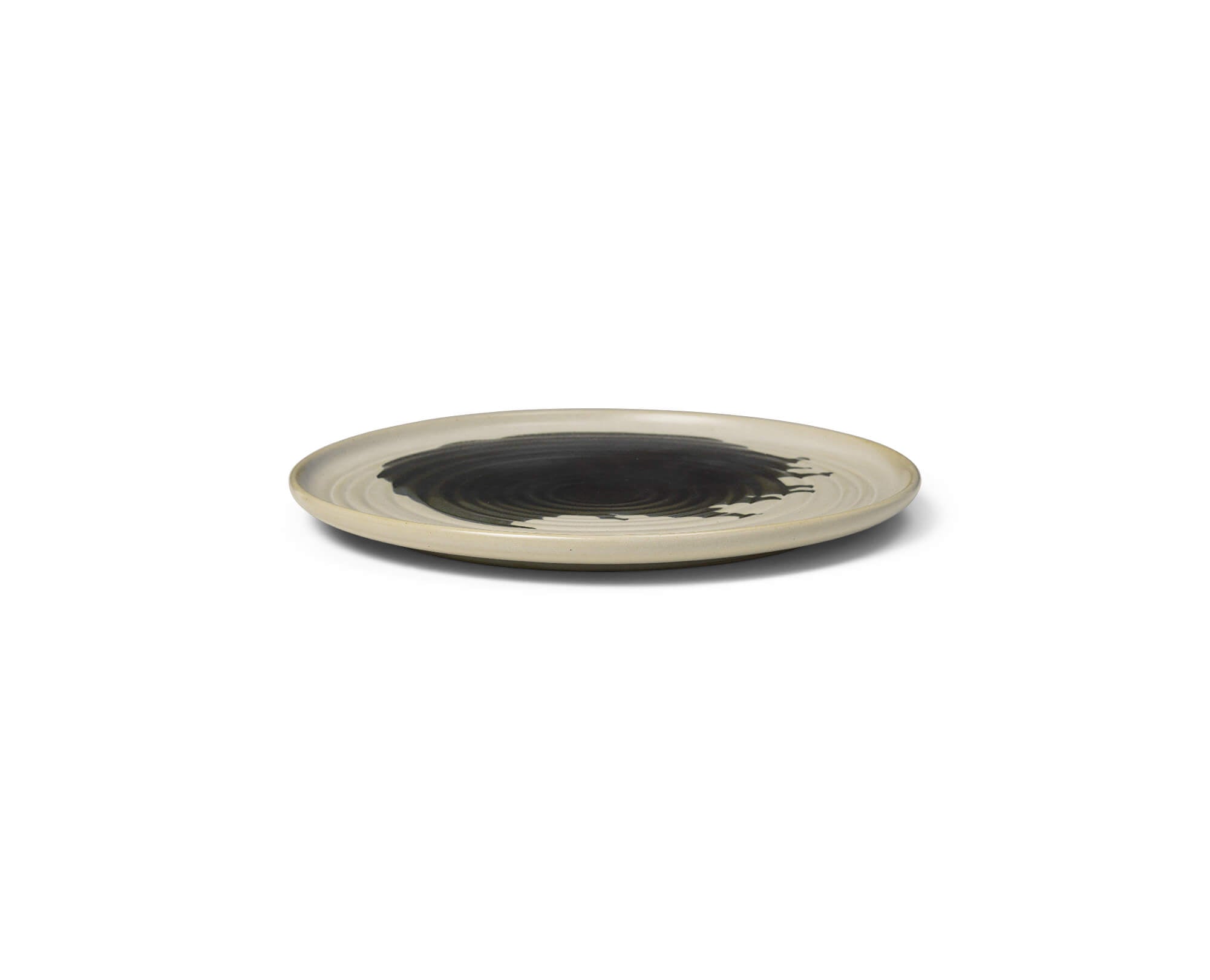 Omhu Plate | 26.5cm Medium | White & Charcoal | by ferm Living - Lifestory - ferm Living