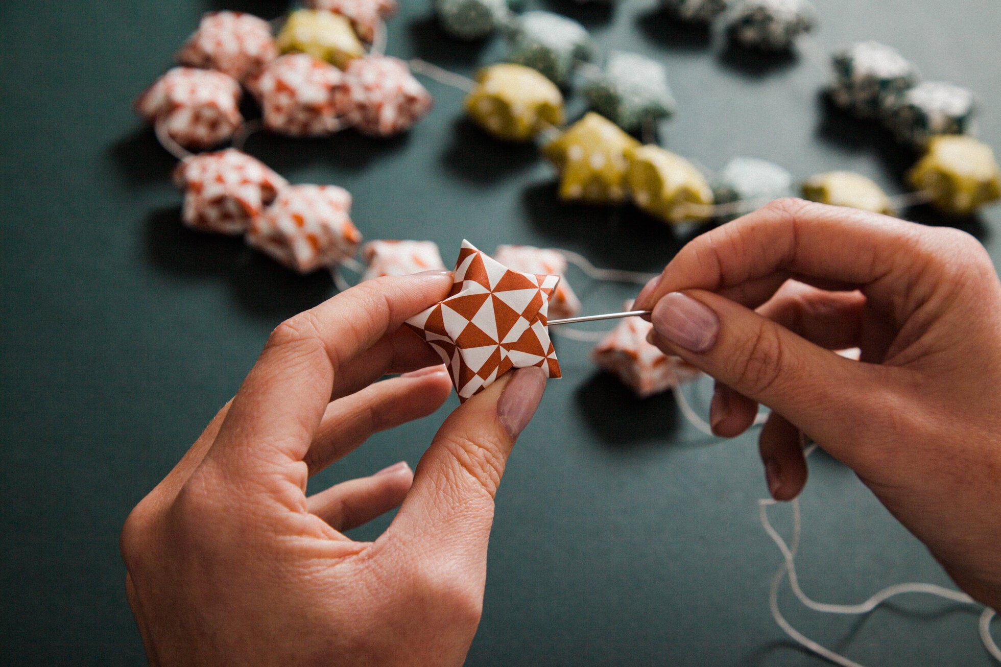 Origami Star Garland - Papercraft Kit | Rainbow | by Ola - Lifestory - ola