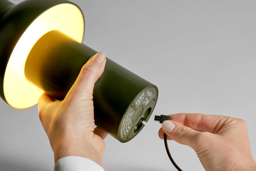 PC Portable Lamp | Rechargeable | Ocean Green & White | by HAY - Lifestory - HAY