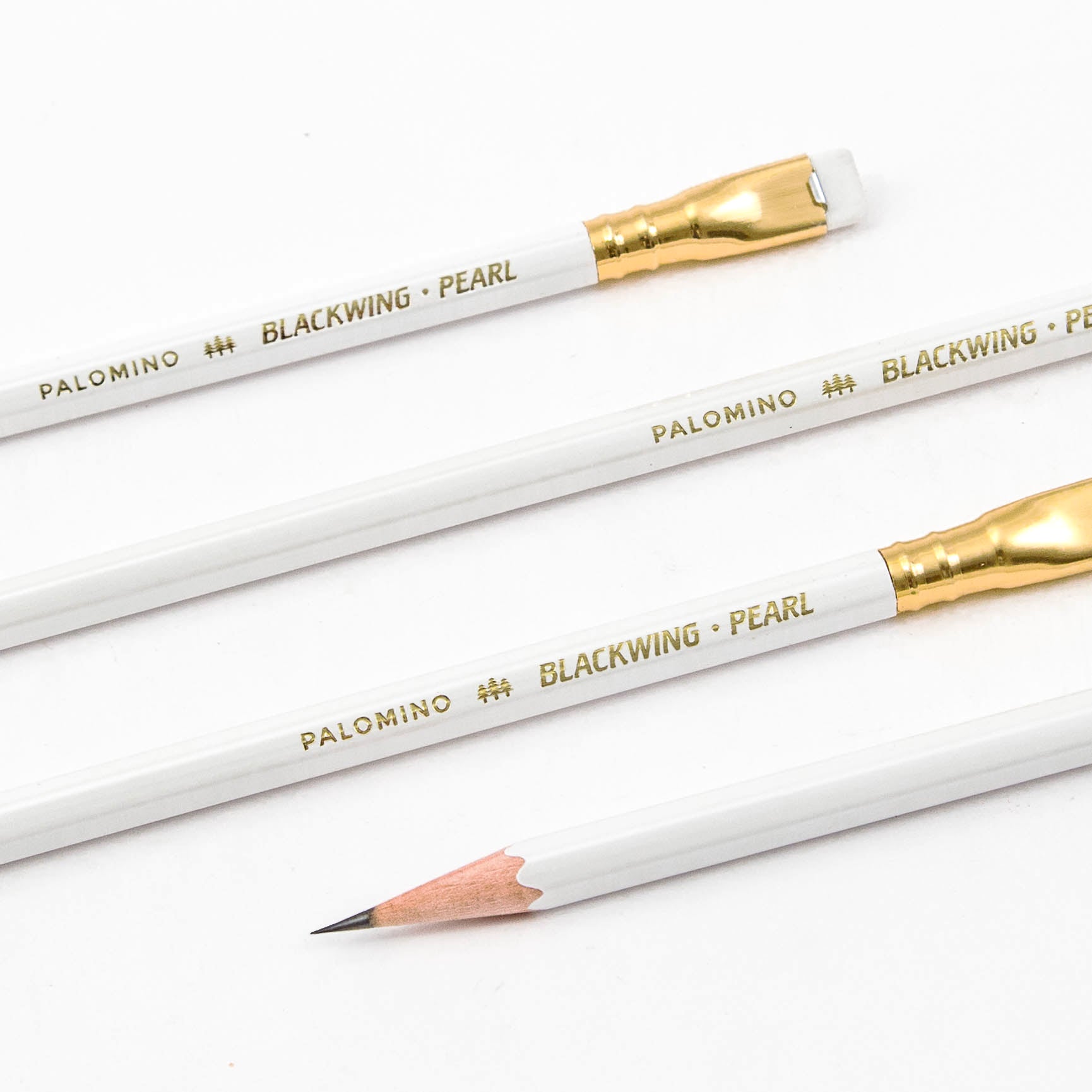 Blackwing Palomino Pearl | White | Single Limited Edition Graphite Pencil with Eraser | by Blackwing - Lifestory - Blackwing
