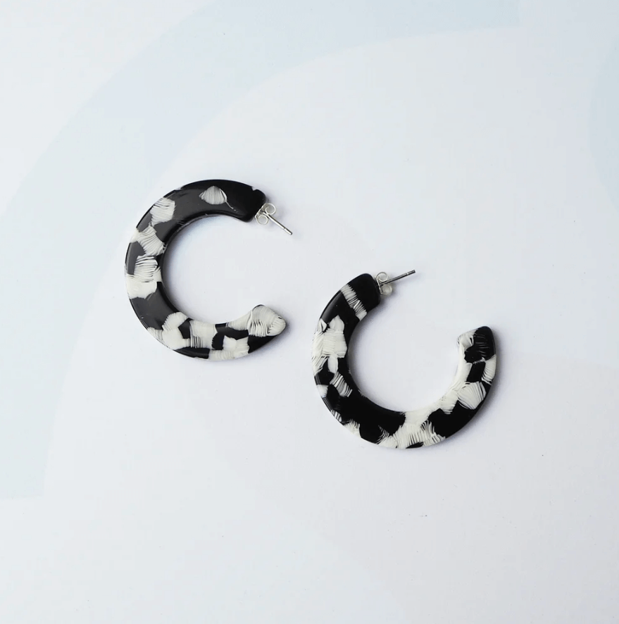 Pluma Midi Hoop Earrings | Monochrome | by Custom Made - Lifestory - Custom Made