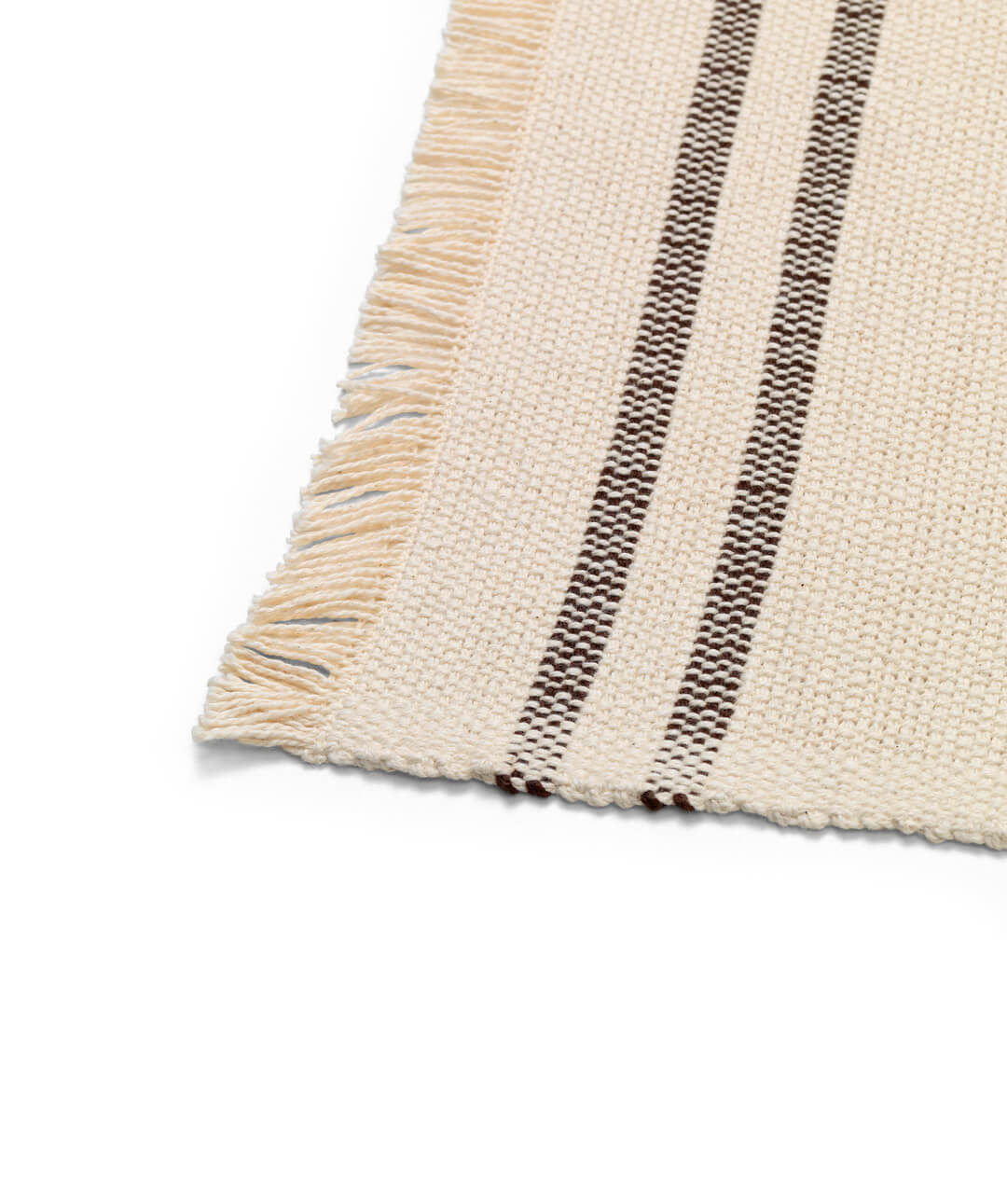 Savor Placemat - Single | Off-White & Chocolate | Organic Cotton | by ferm Living - Lifestory - ferm LIVING