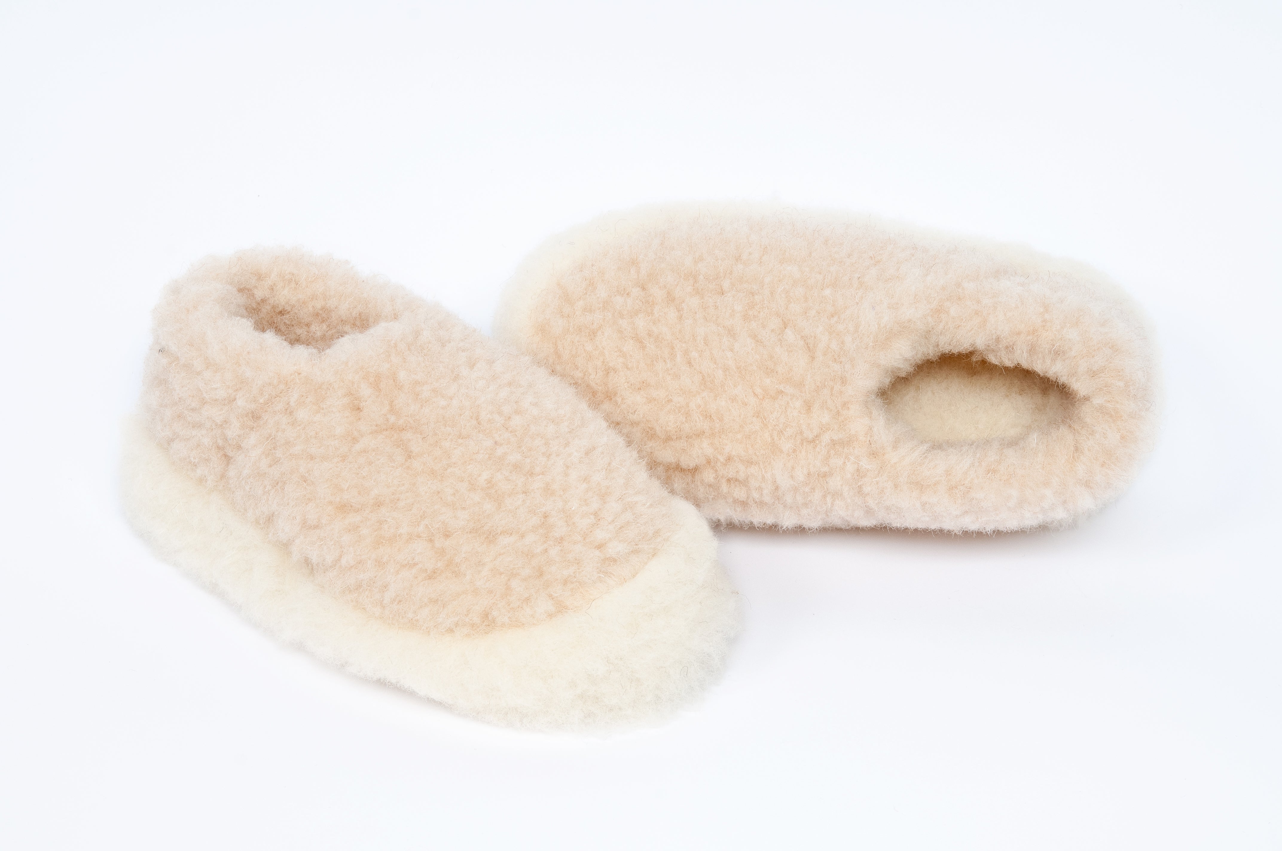 Unisex Siberian Slippers | Beige | 3 Sizes | Merino Wool | by Yoko Wool - Lifestory - Yoko Wool