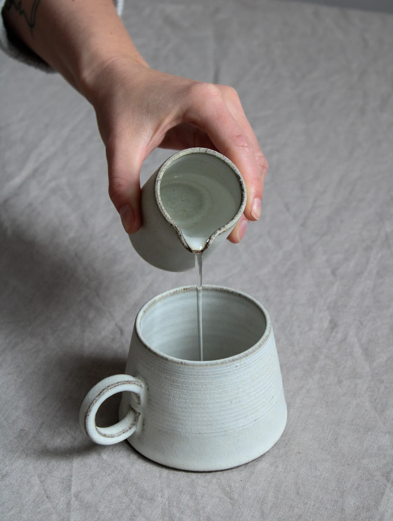 Small Jug - 120ml | Ivory | Hand Thrown Stoneware | by Aku Ceramics - Lifestory - Aku Ceramics