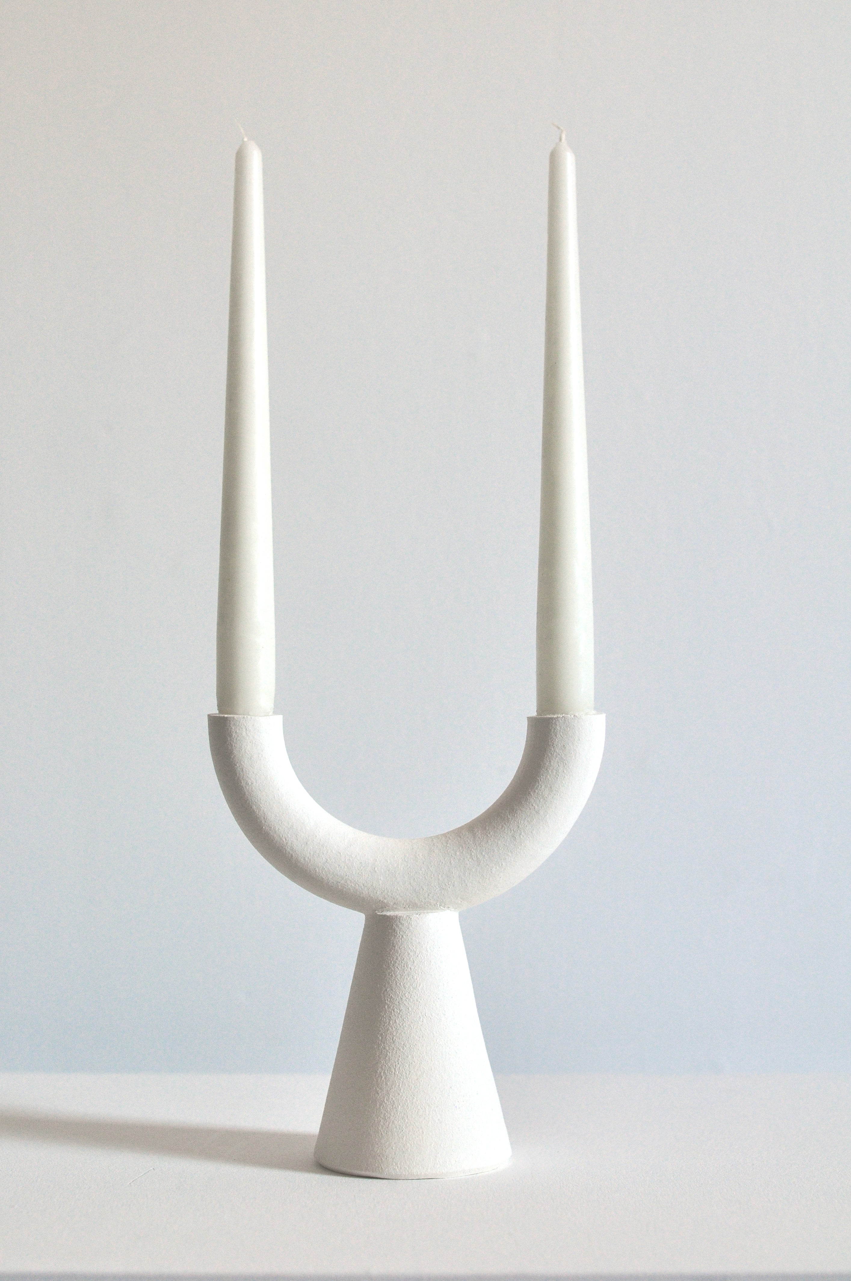 Double Candelabra | White | Handmade in Edinburgh | by Studio Brae - Lifestory - Studio Brae