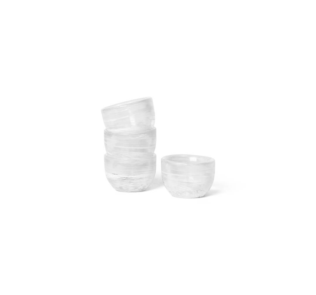 Tinta Egg Cups | Set of 4 | White | Glass | by ferm Living - Lifestory - ferm LIVING