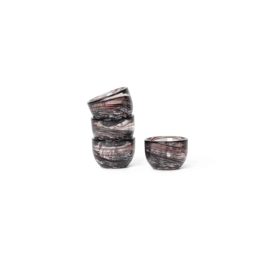 Tinta Egg Cups | Set of 4 | Deep Brown | Glass | by ferm Living - Lifestory - ferm LIVING