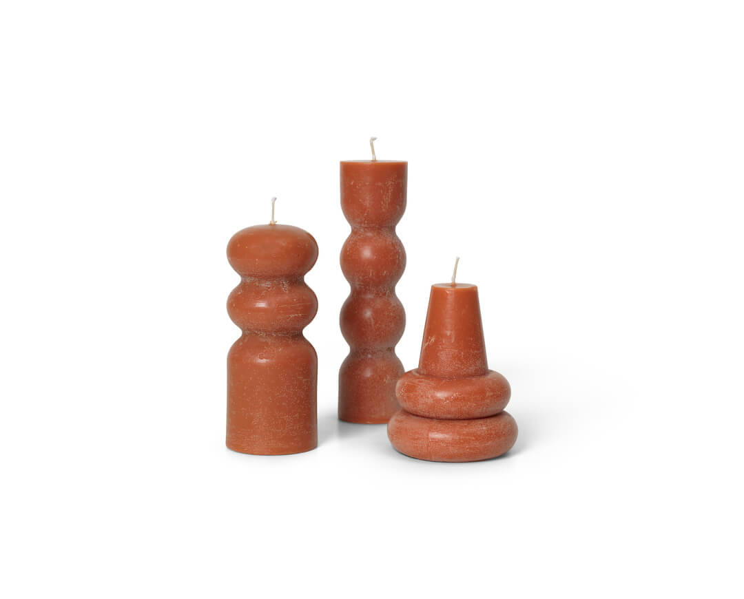 Torno Candles | Set of 3 | Amber | by ferm Living - Lifestory - ferm LIVING