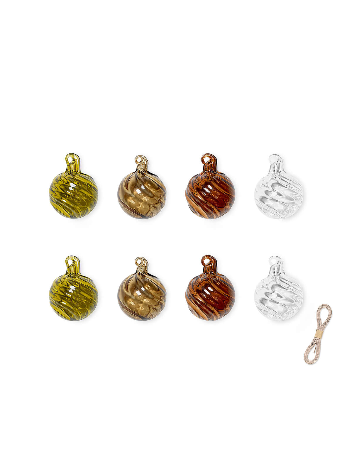 Twirl Ornaments - S - Set of 8 | Multi | by ferm Living - Lifestory - ferm LIVING