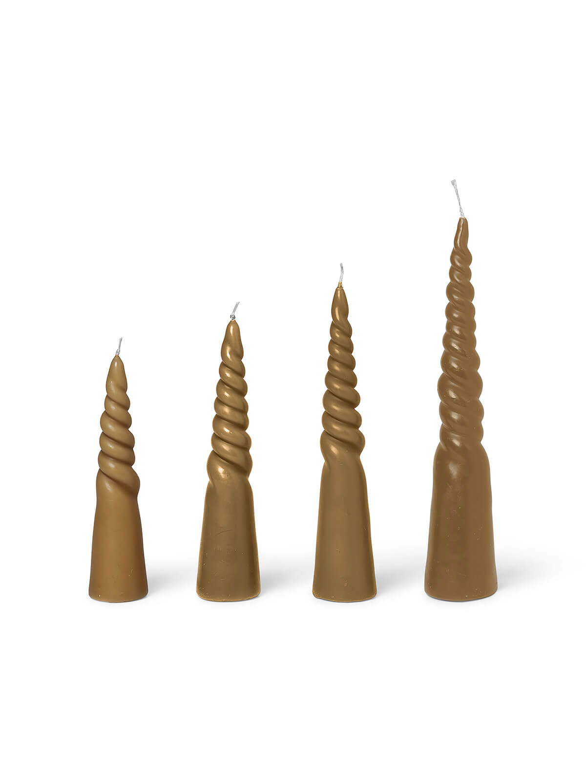 Twisted Candles | Set of 4 | Straw | by ferm Living - Lifestory - ferm LIVING